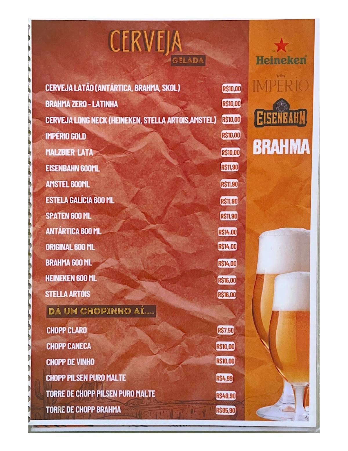 Conexão Mandacaru cardápio