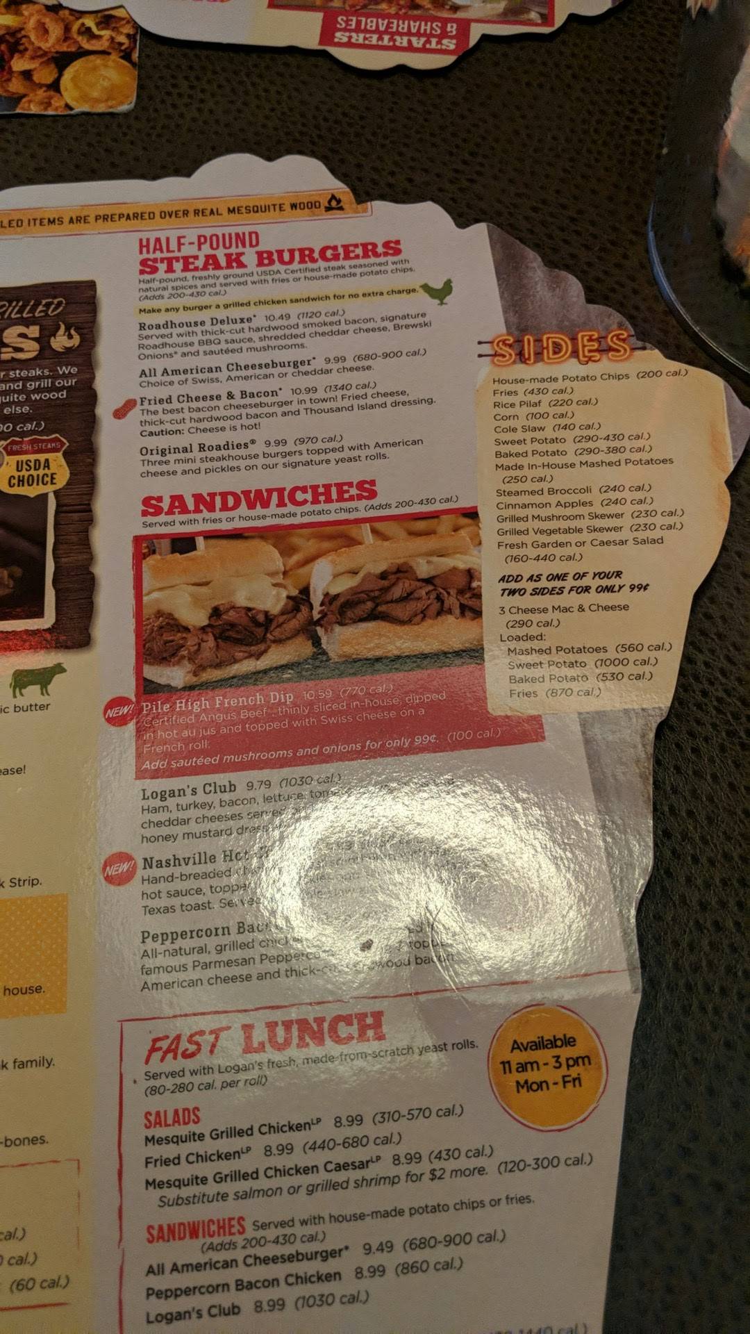 Menu at Cheddar's Scratch Kitchen restaurant, Cookeville