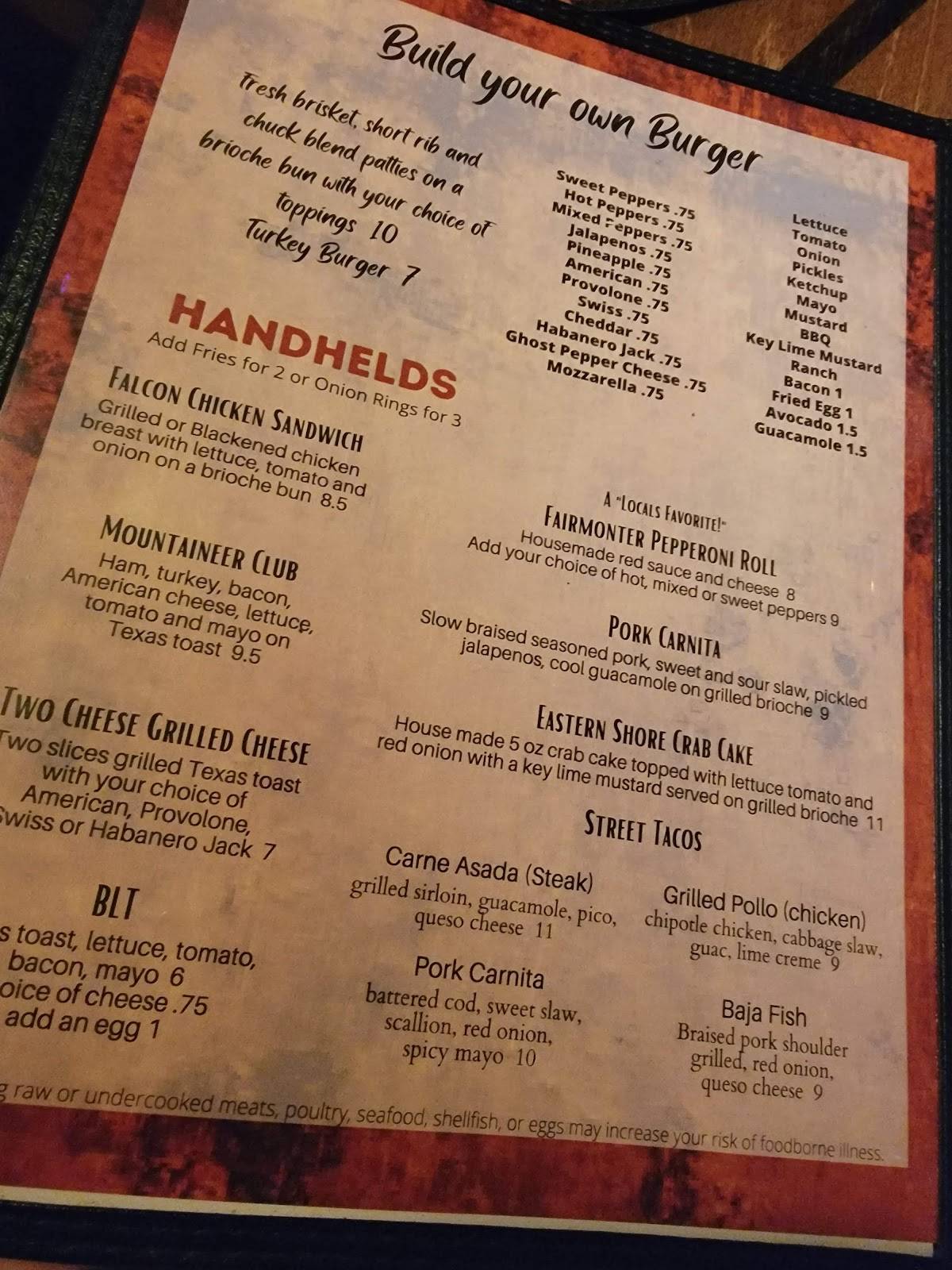 Menu at Copper House Grill pub & bar, Pleasant Valley