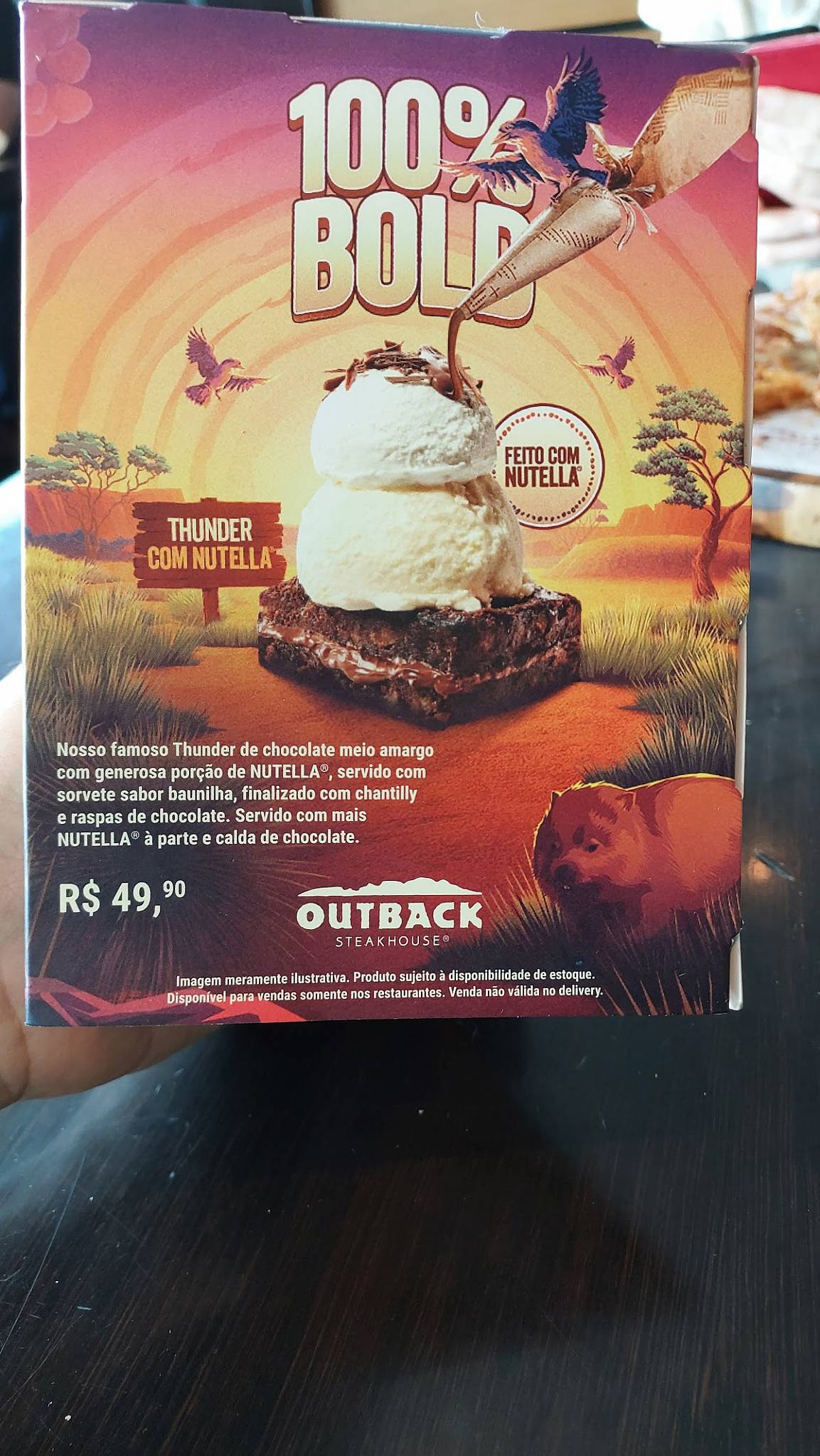 Restaurante Outback Steakhouse cardápio