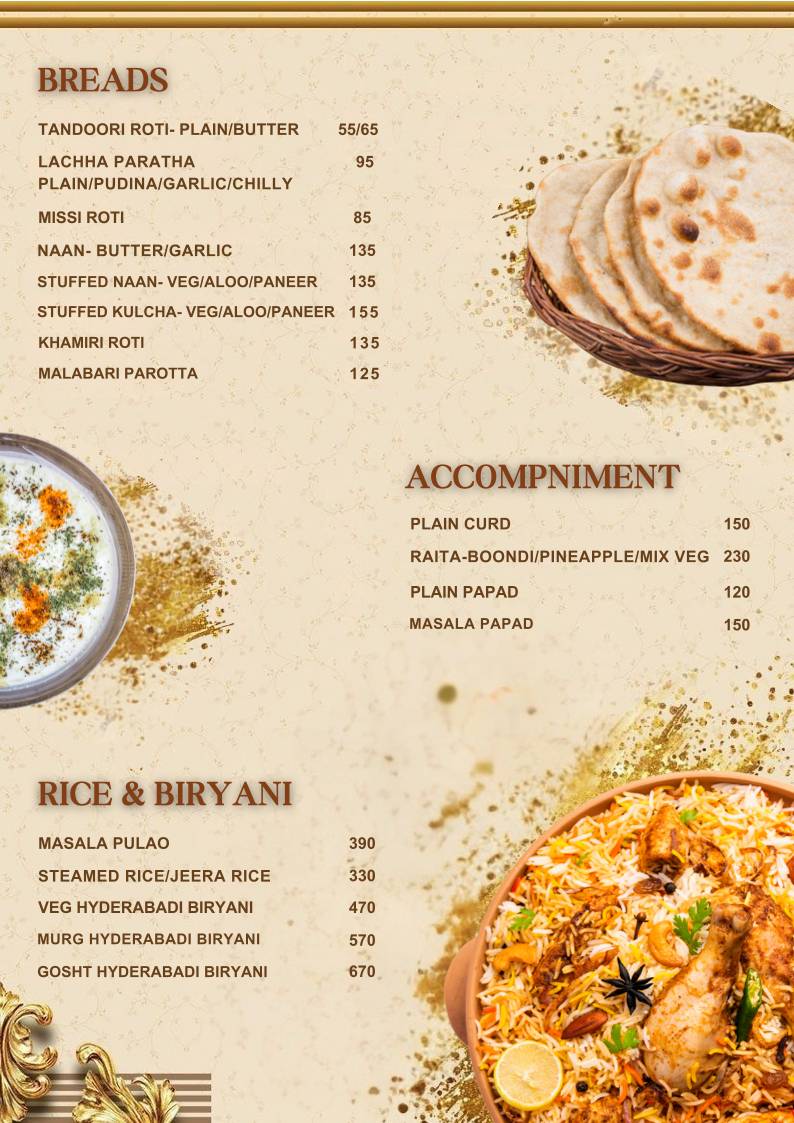 Curry Crown menu
