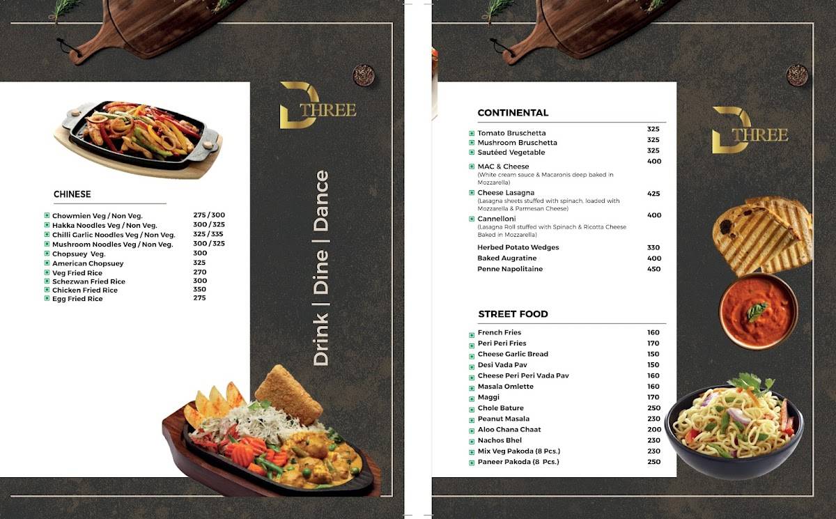 D Three menu
