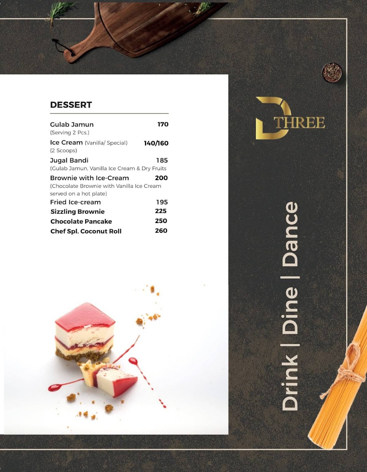 D Three menu