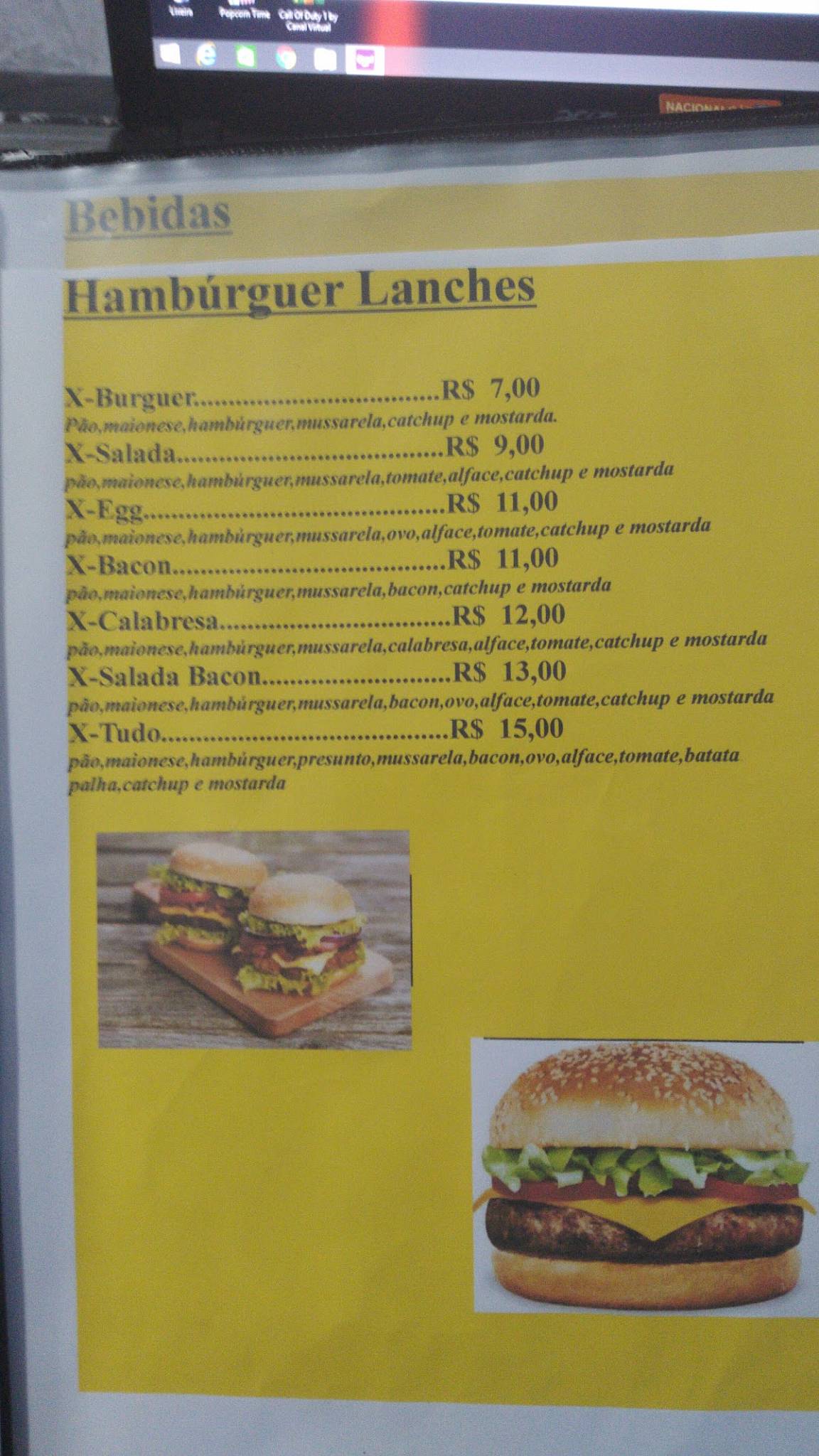 Sabor na Chapa cardápio