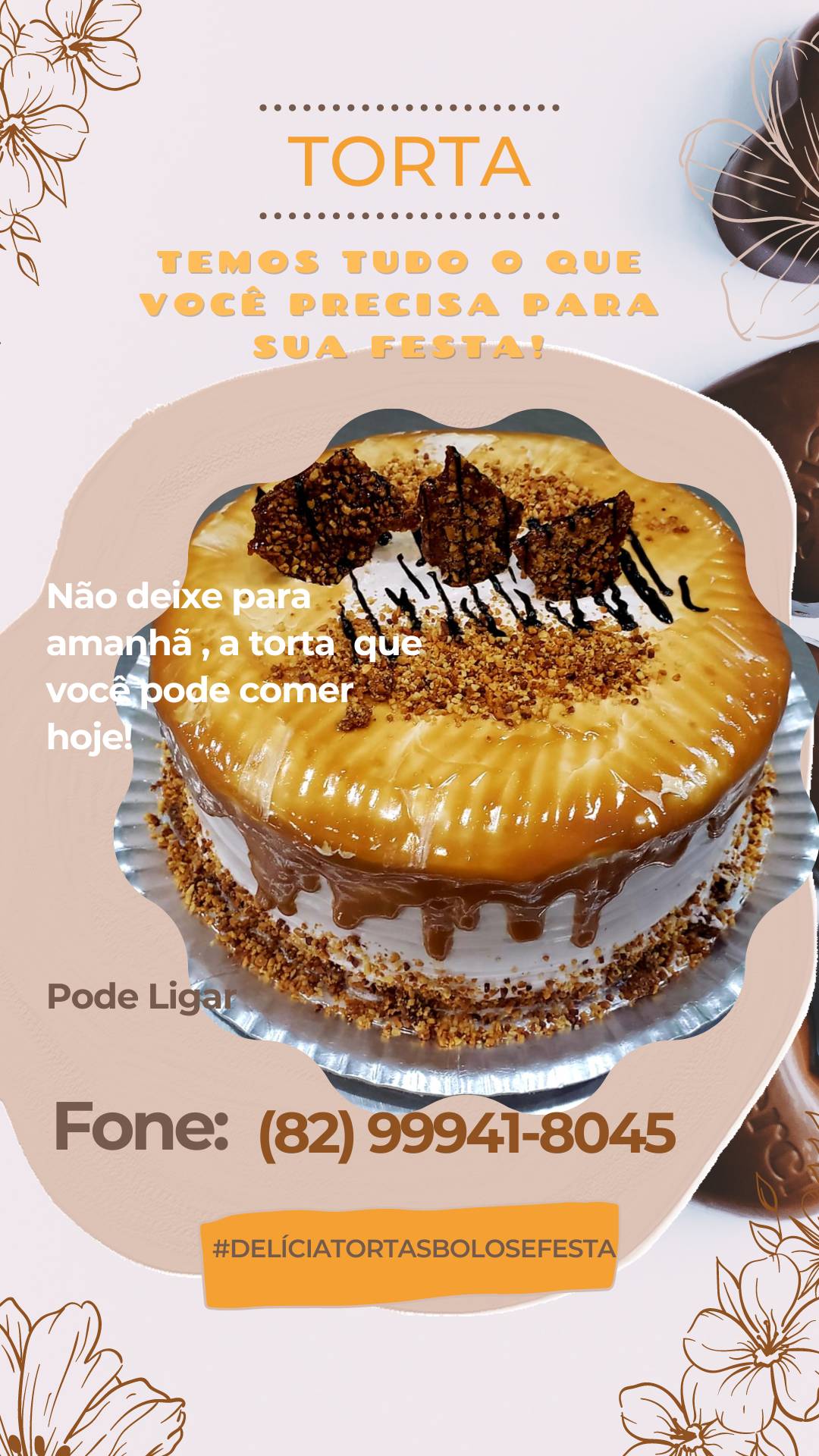 Delicia Tortas Bolos Festa cardápio