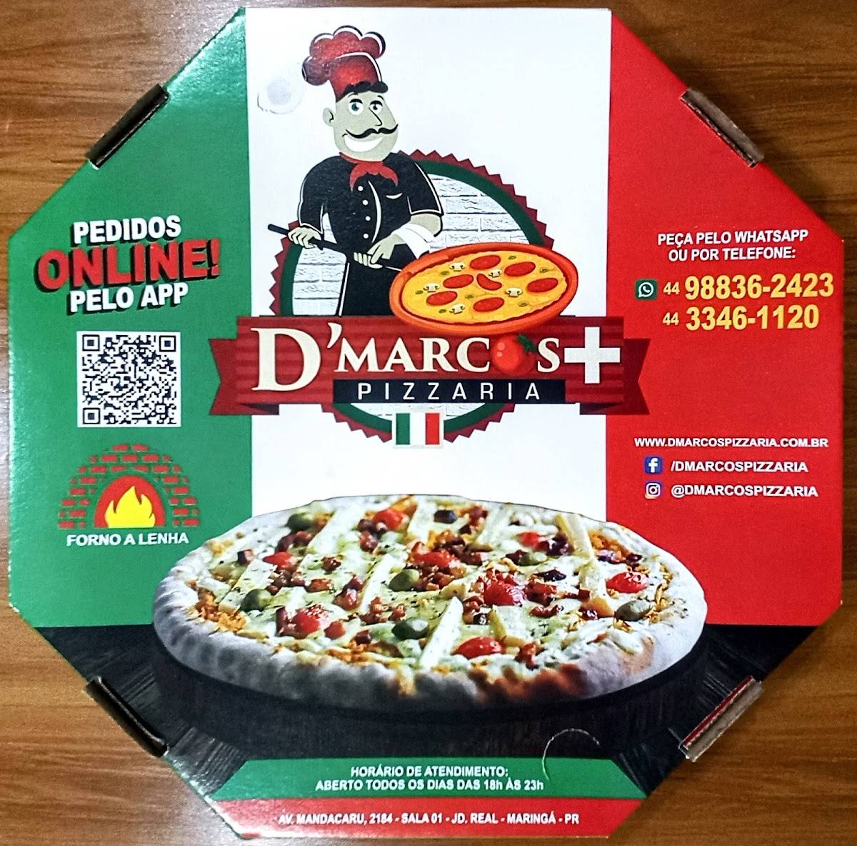 D'Marcos Pizzaria, a melhor pizza de Maringá cardápio