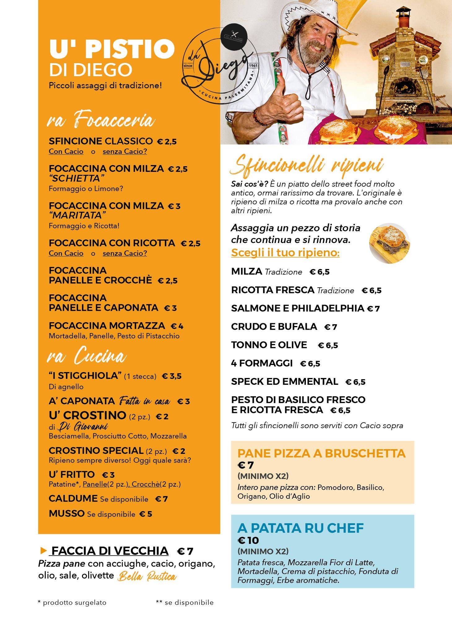 Menu di Da Diego 