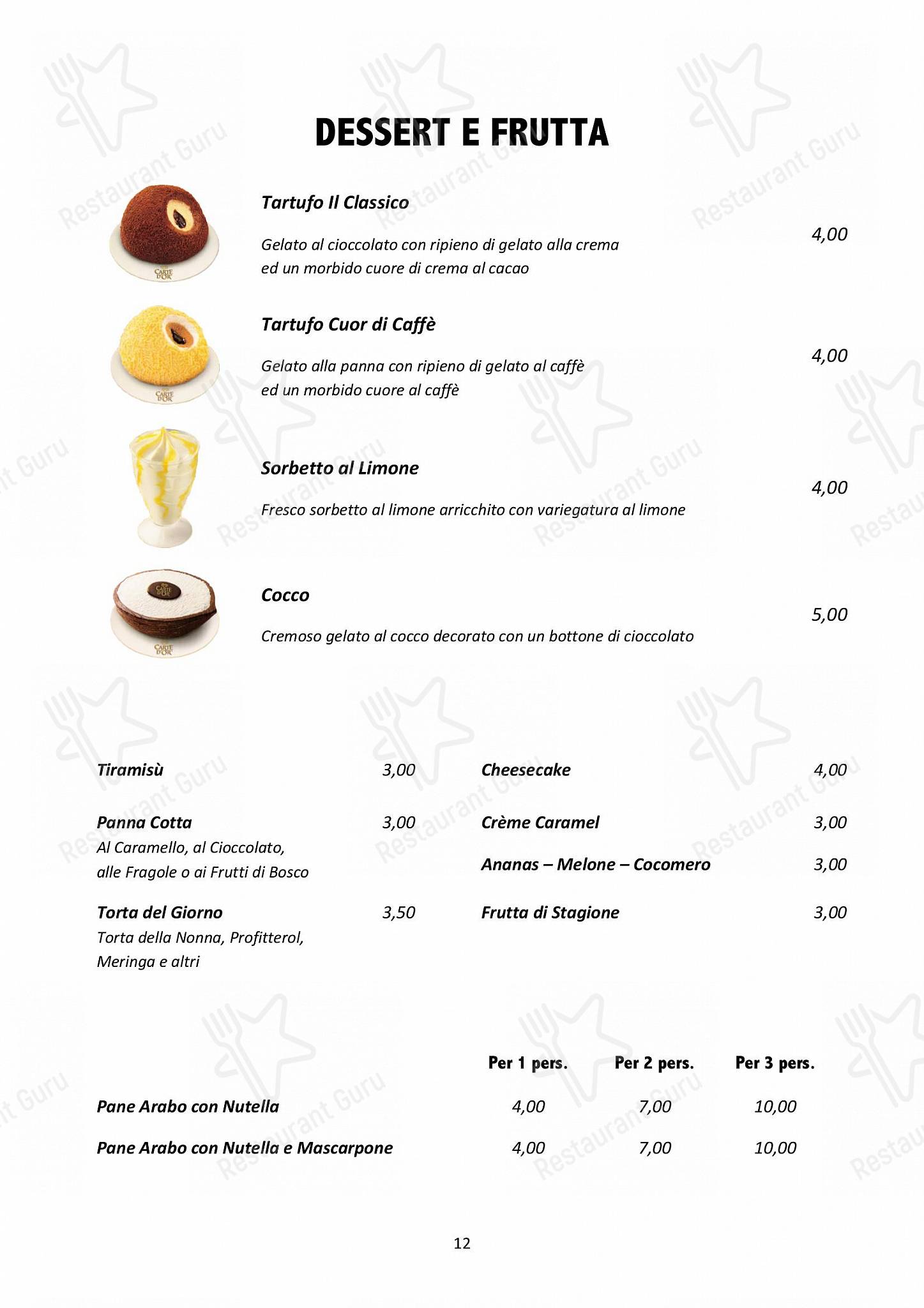 Menu di Ristorante Pizzeria Da Foffo - Детское