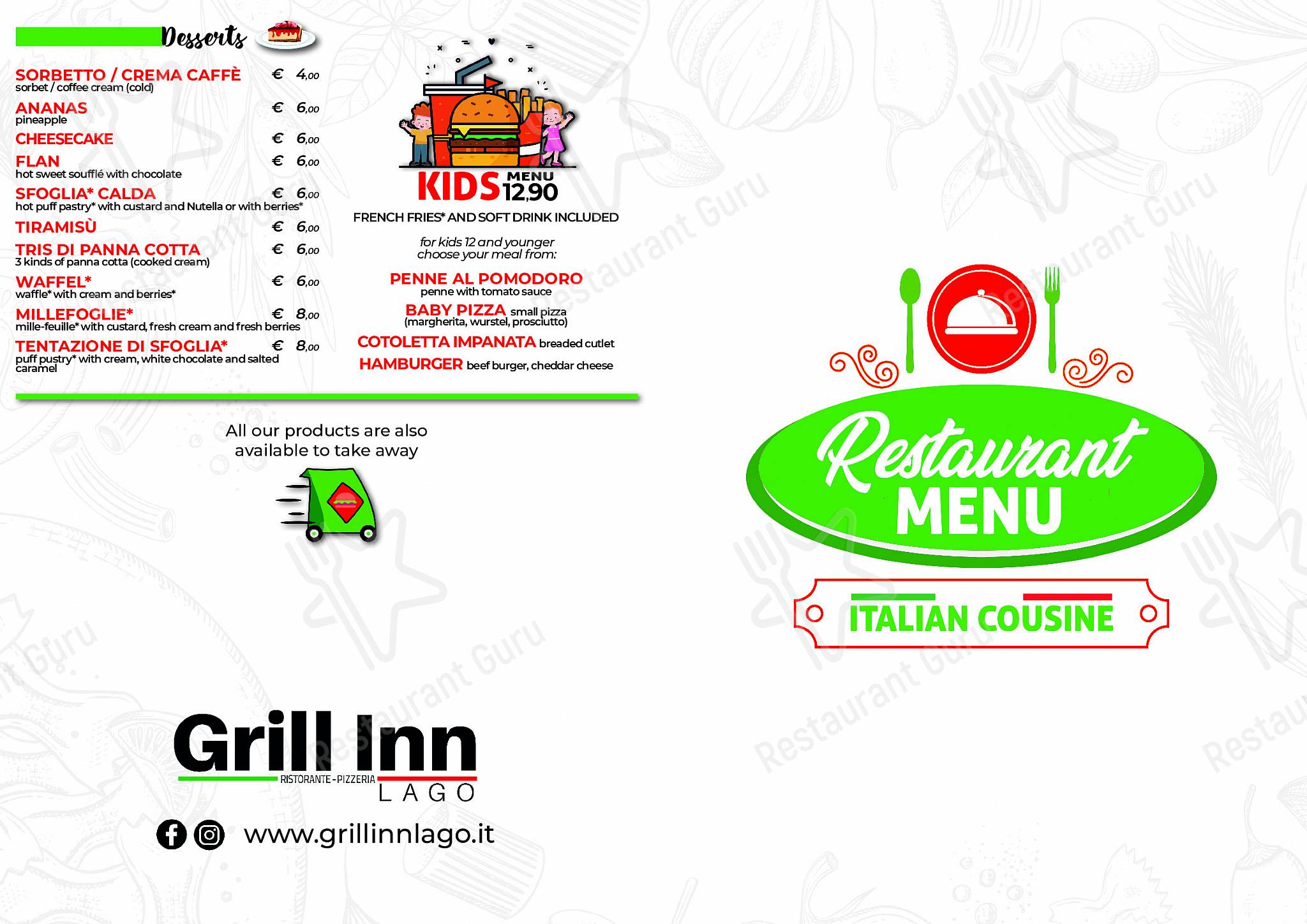 Menu di Da Rino - pasti e bevande