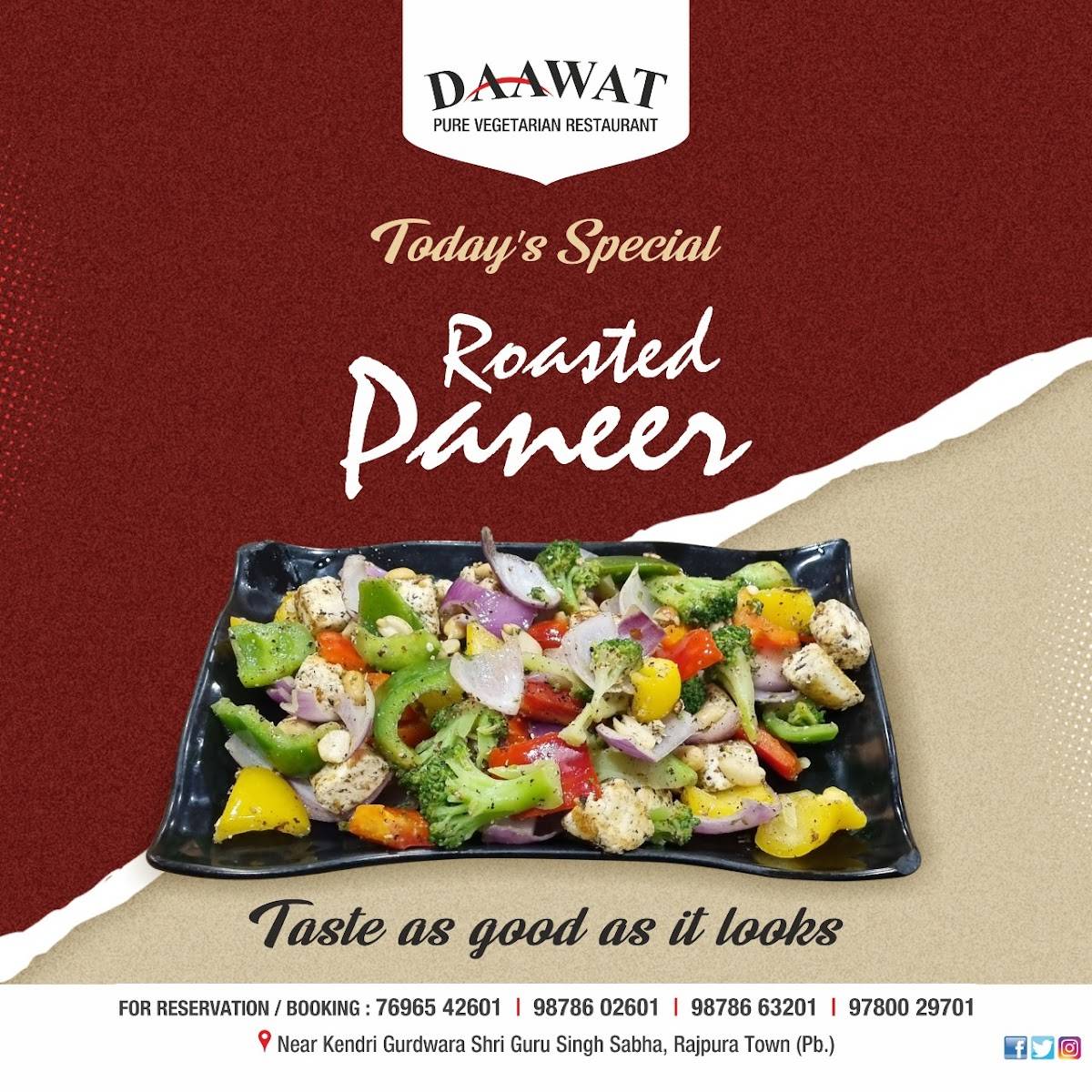 Daawat Restaurant & Daawat Bakers menu