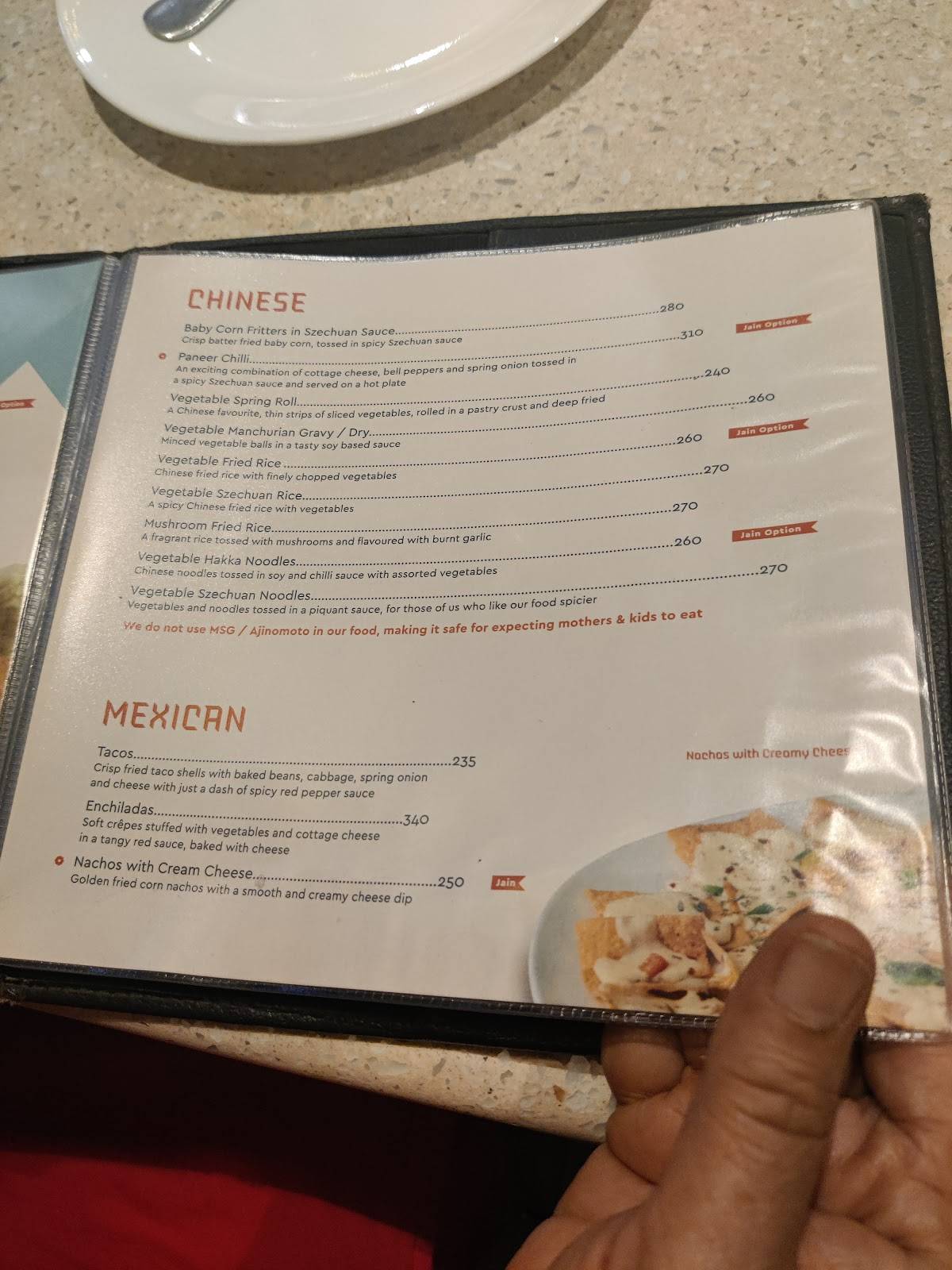 Darshan Restaurant menu