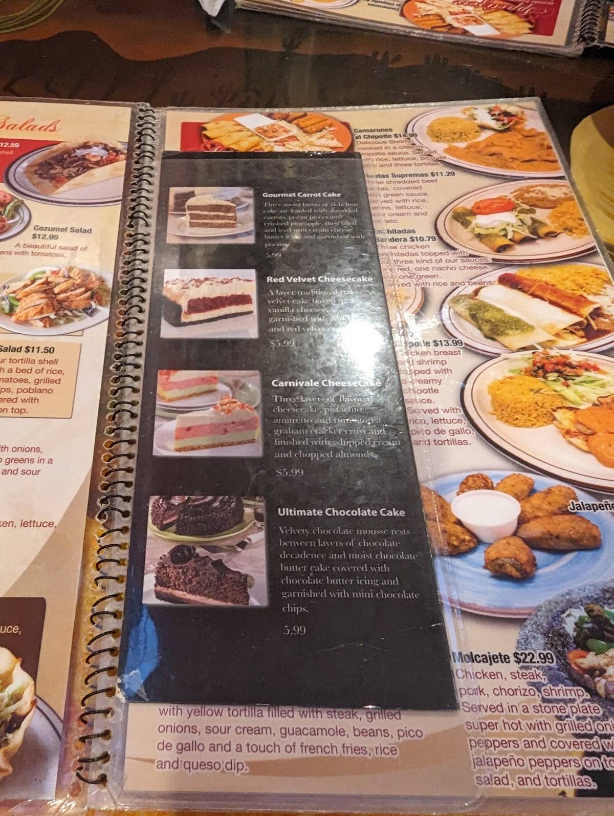 Menu at Fiesta Charra Mexican Restaurant, DeWitt, Schavey Rd