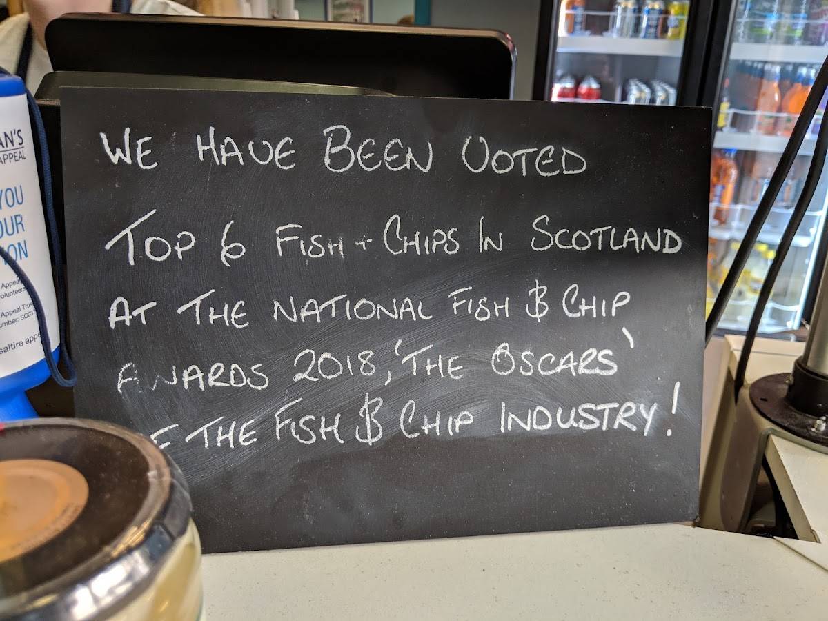Menu at Deep Sea Fish and Chip Shop restaurant, Millport