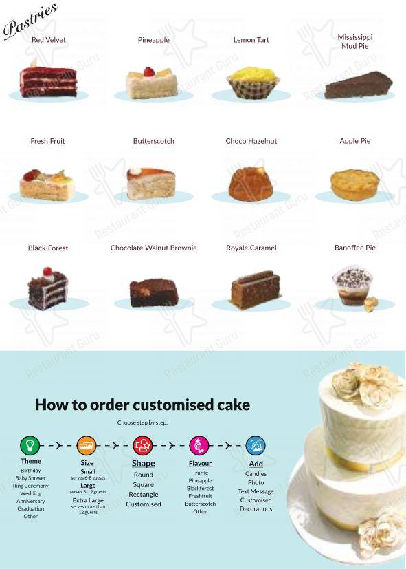 Defence Bakery SINCE 1962 GK2 MBlock in New Delhi - Основное меню