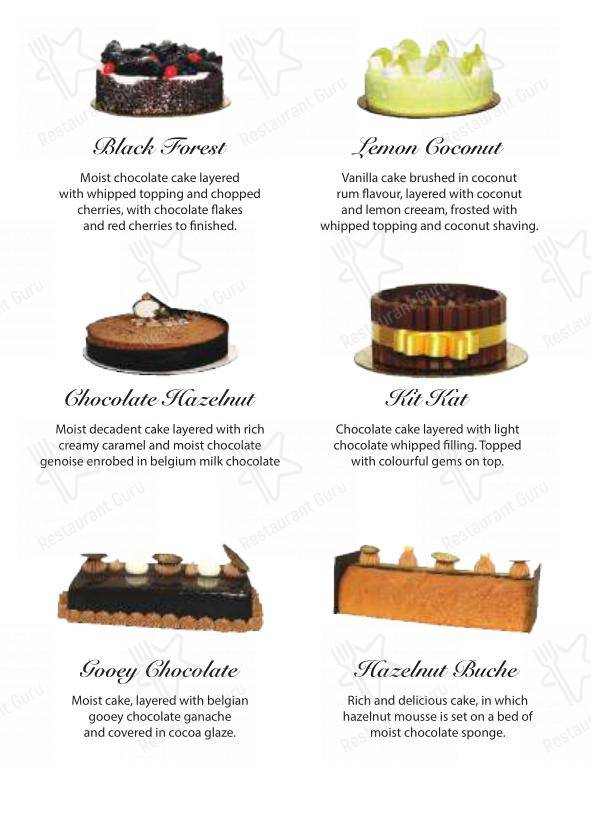 Основное меню for Defence Bakery SINCE 1962 GK2 MBlock in New Delhi