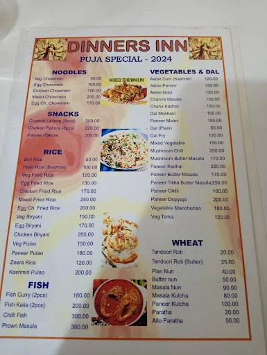 Dinners Inn menu
