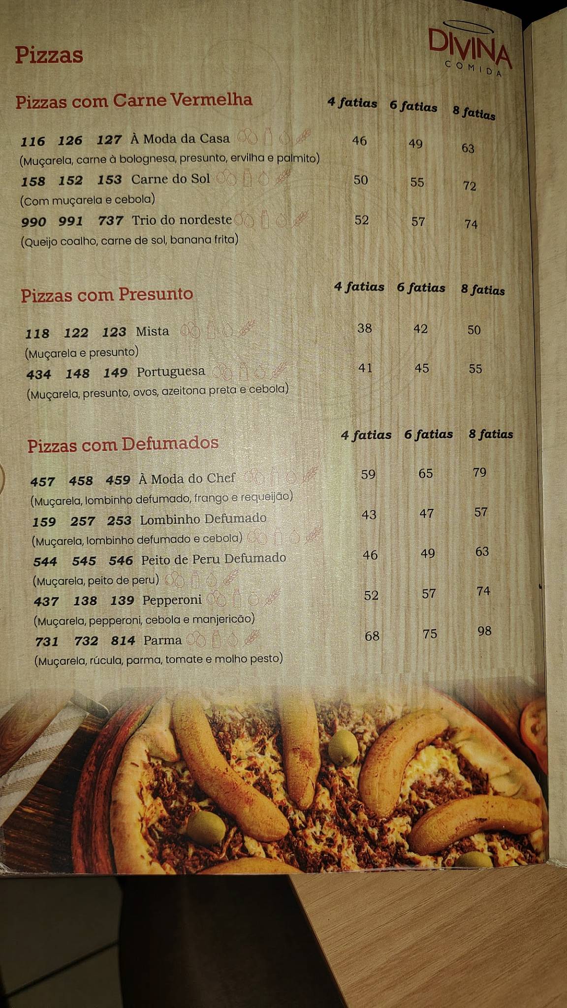 Divina Comida cardápio