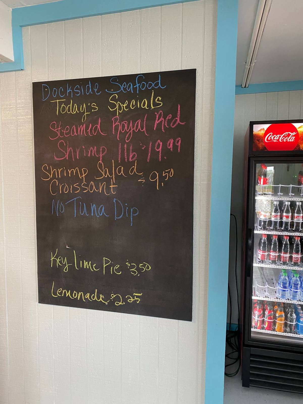 Menu at Dockside Seafood Restaurant, Dauphin Island