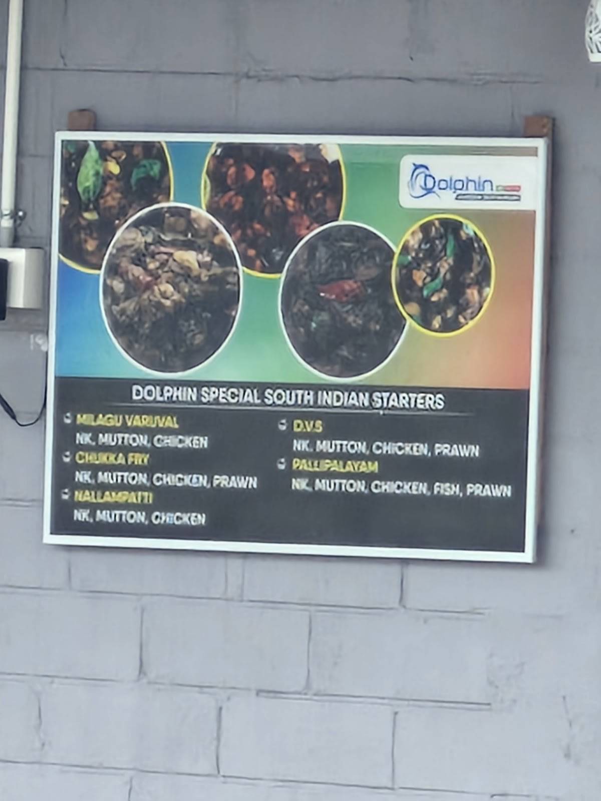 Dolphin Restaurant A/C menu
