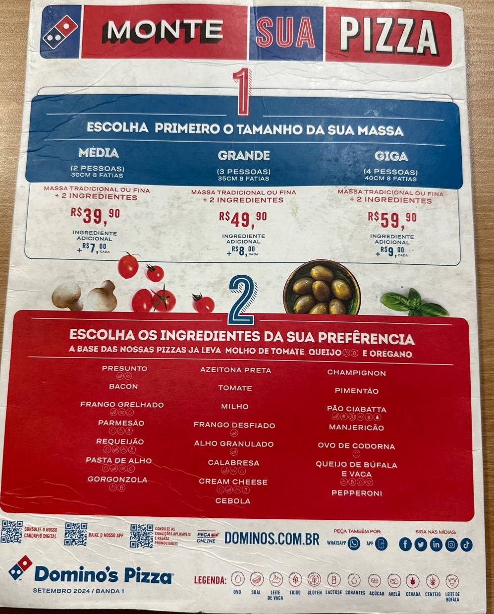Domino's Pizza - Joinville cardápio