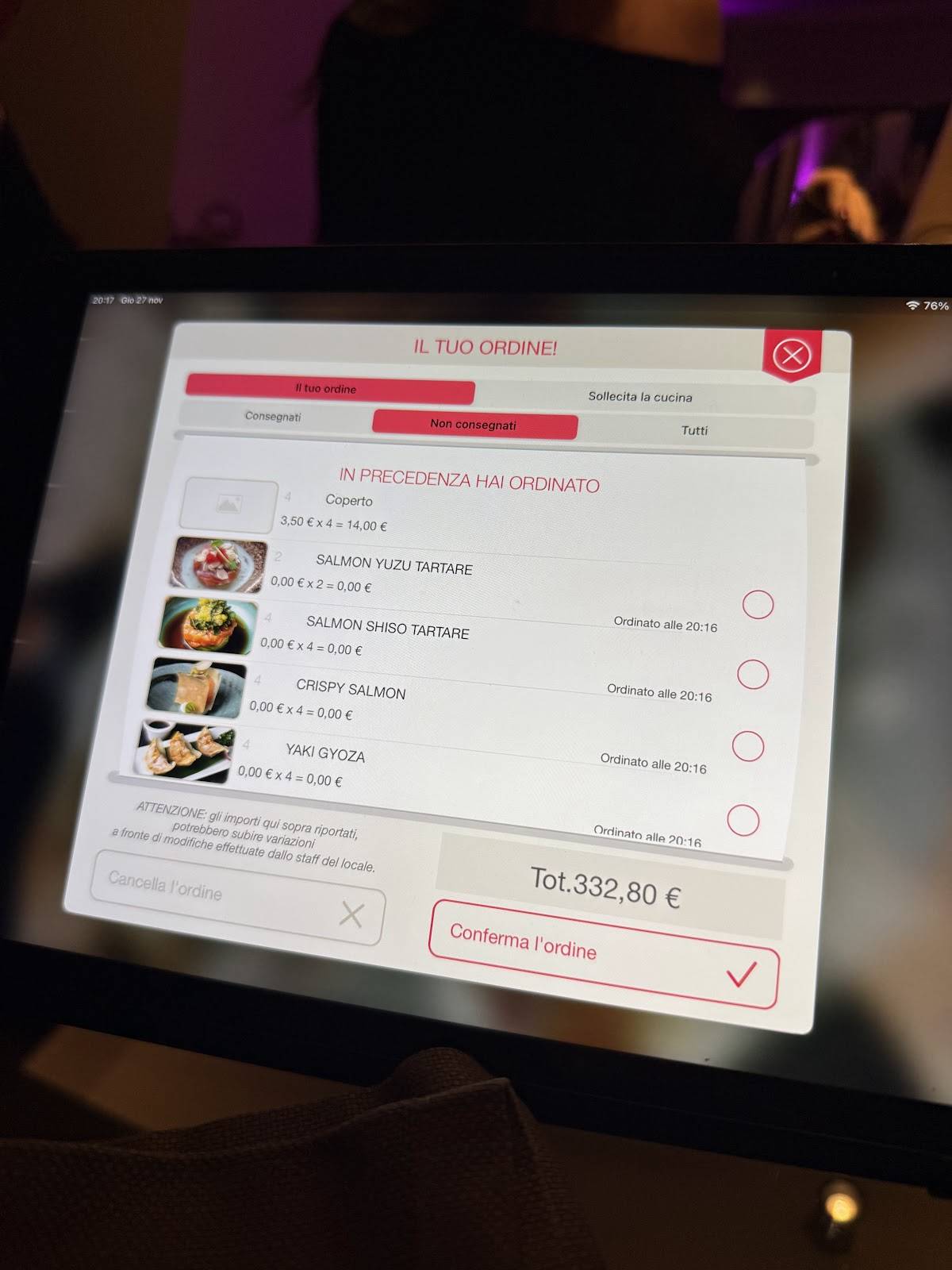 Menu di Domó Sushi Milano 