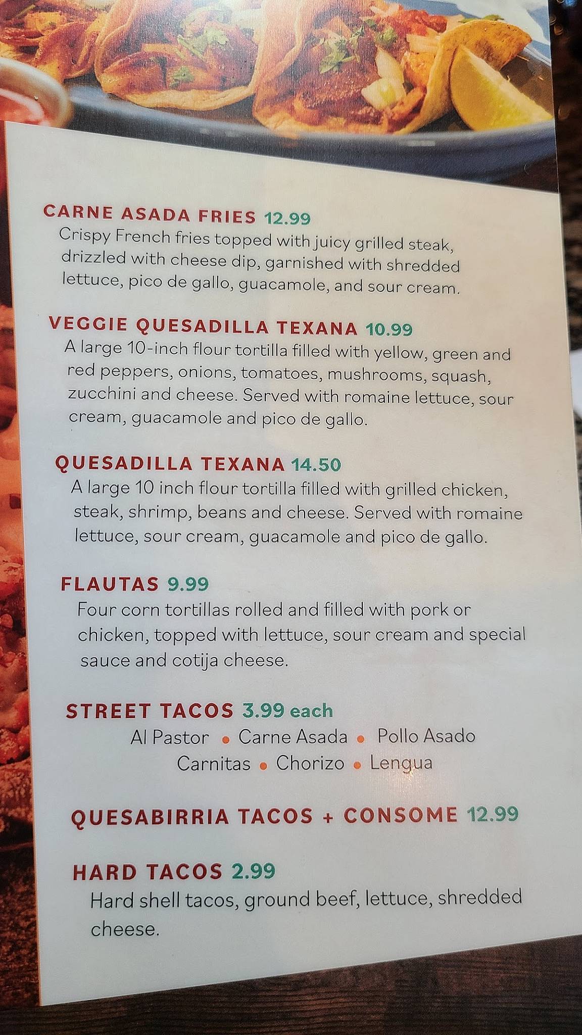 Menu at Don Papa Grande restaurant, Chester, Festival Park Plaza