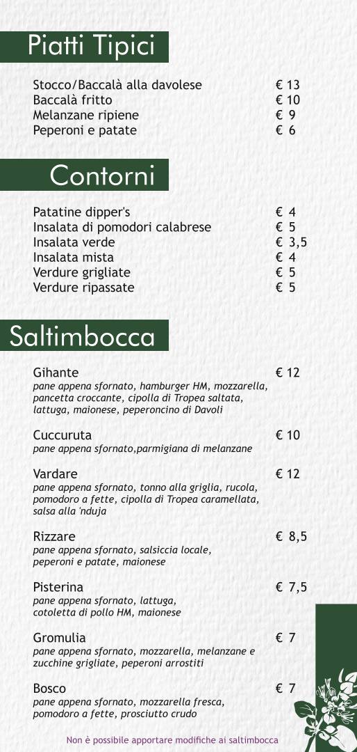 Menu di Donna Elena Restaurant 