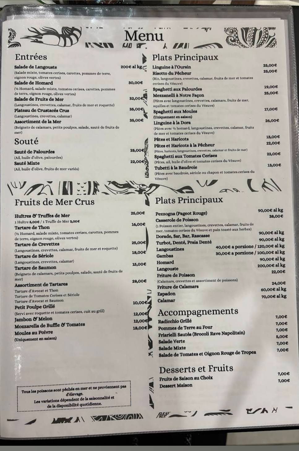 Menu di Dora 