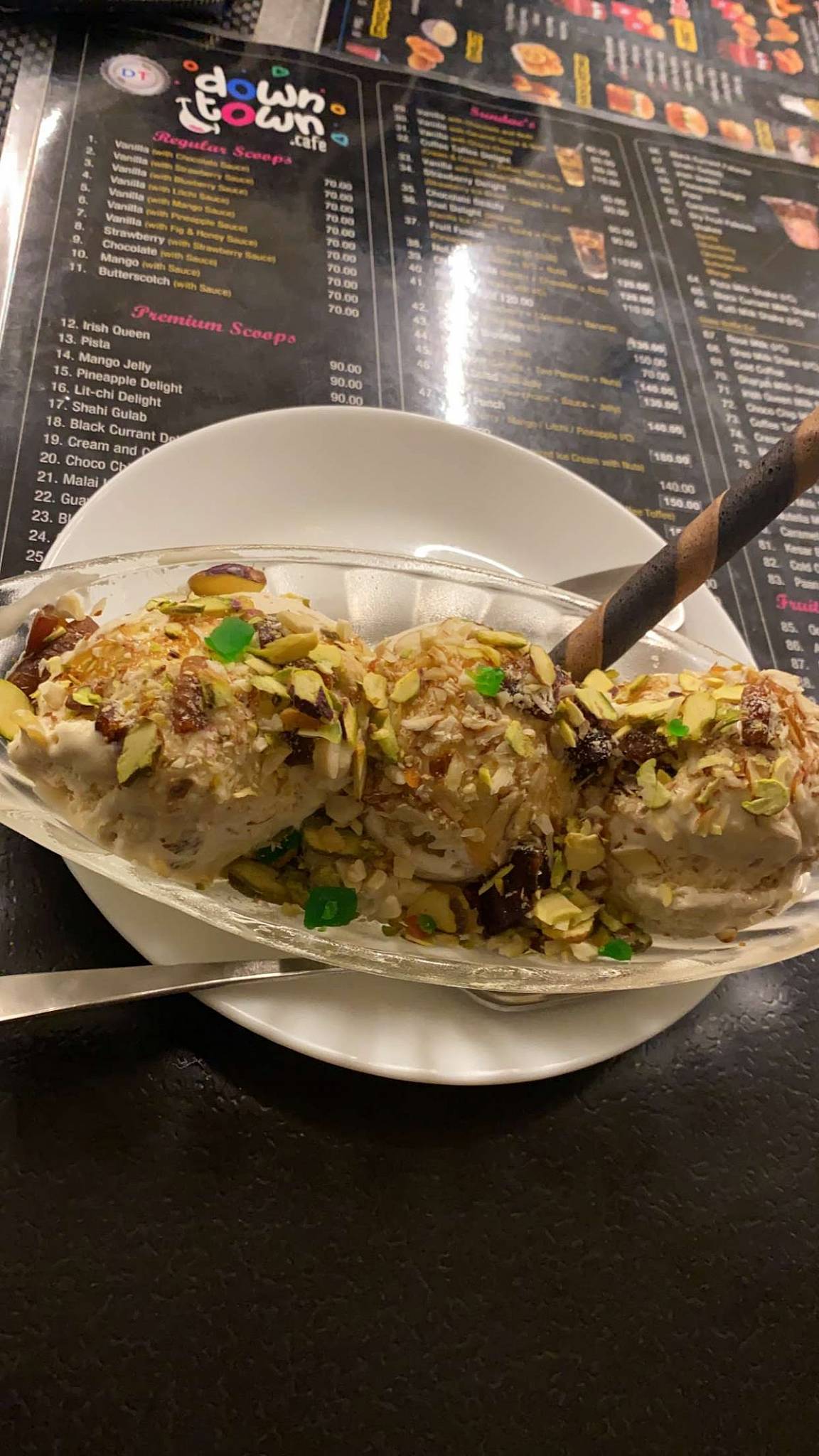 Down Town Café menu