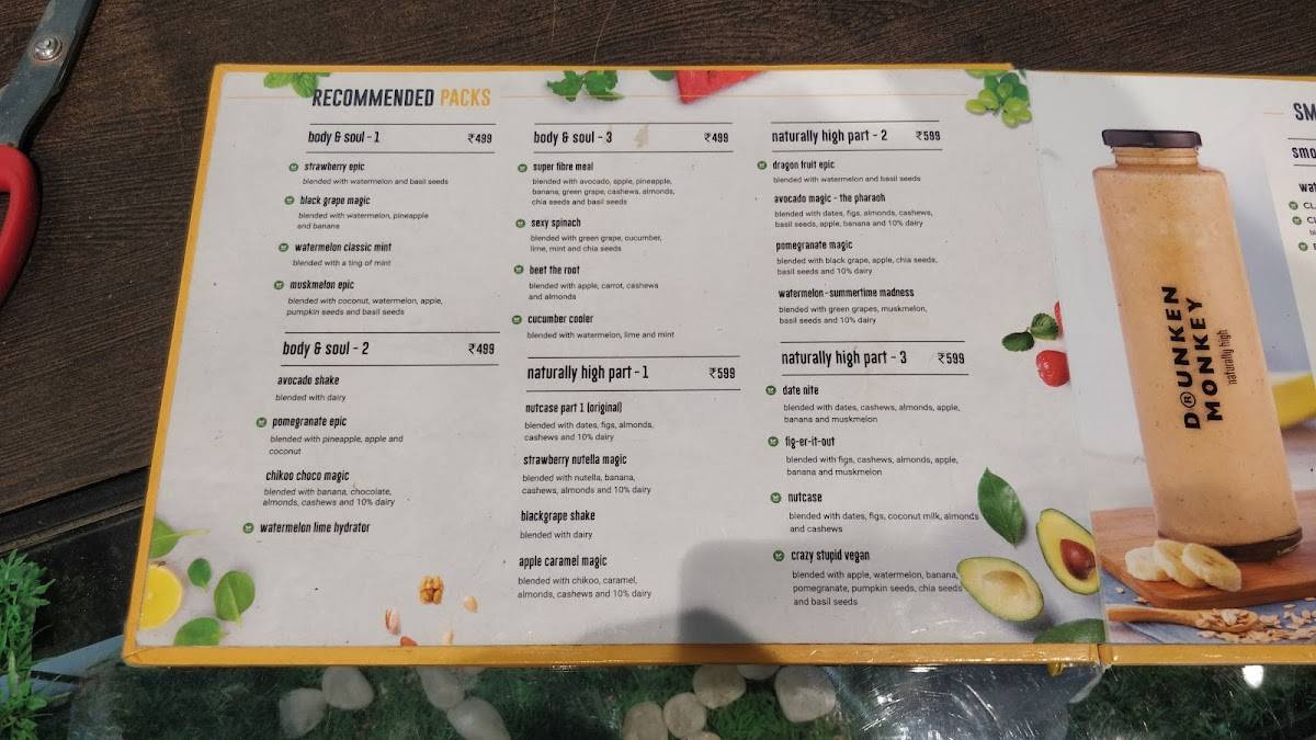 Drunken Monkey menu
