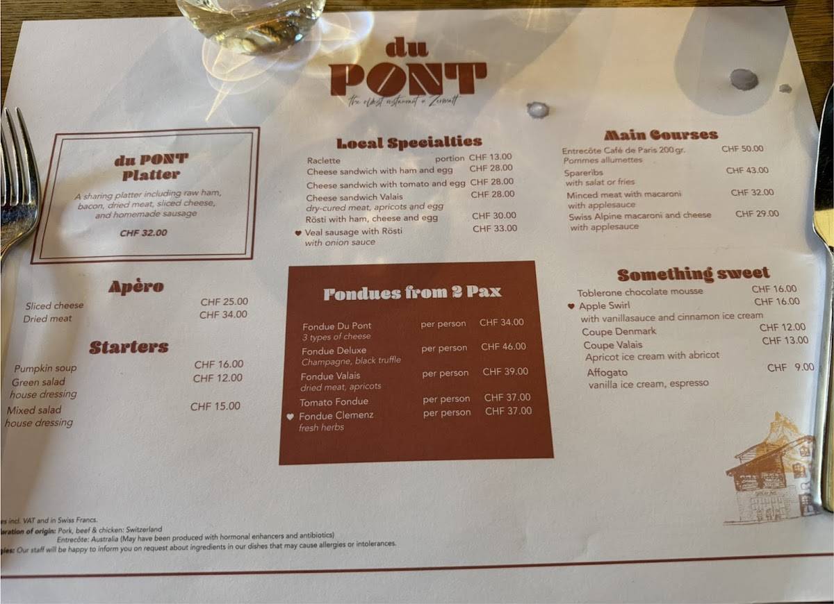 Menu di Du Pont 