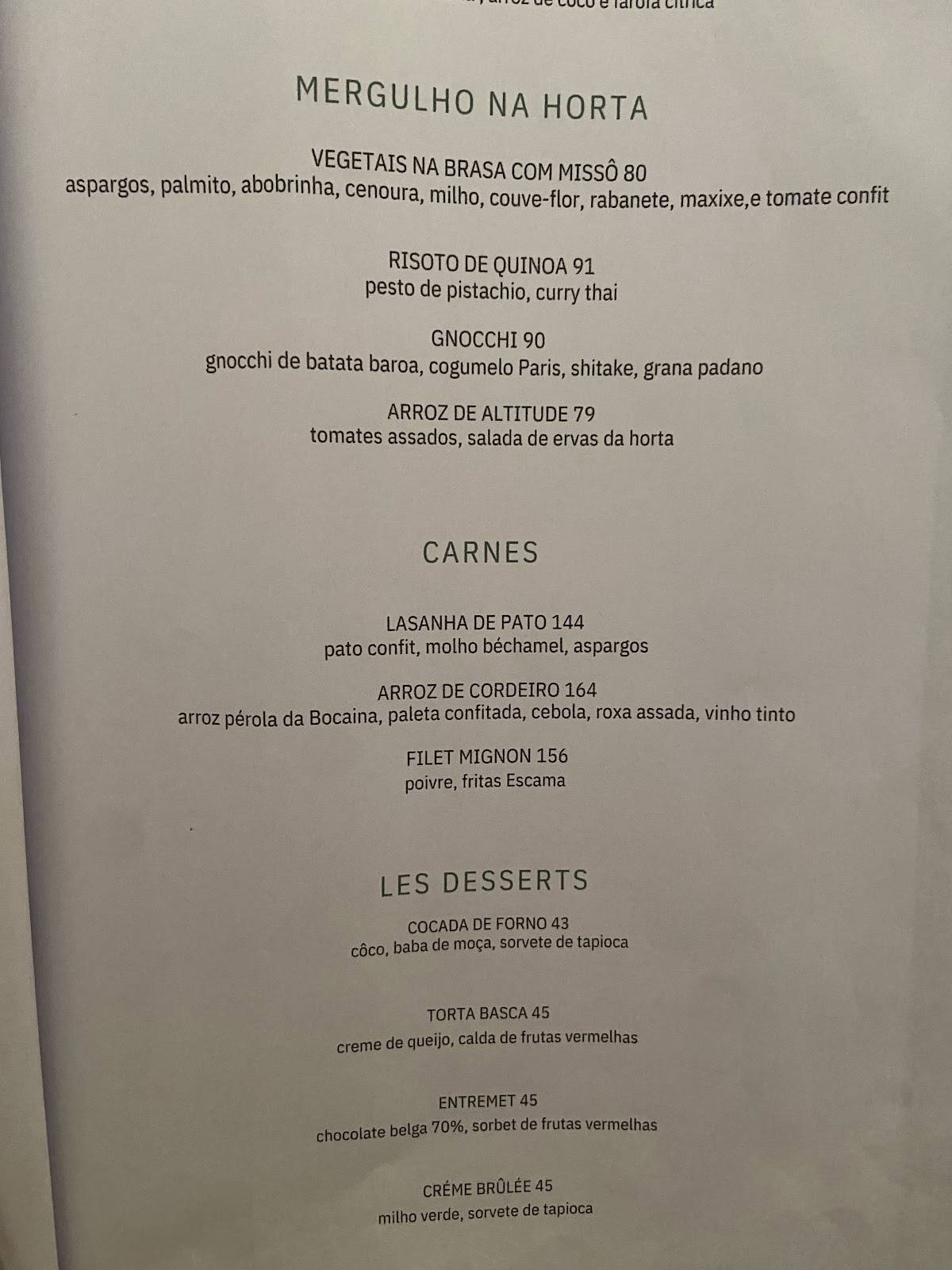 ESCAMA cardápio