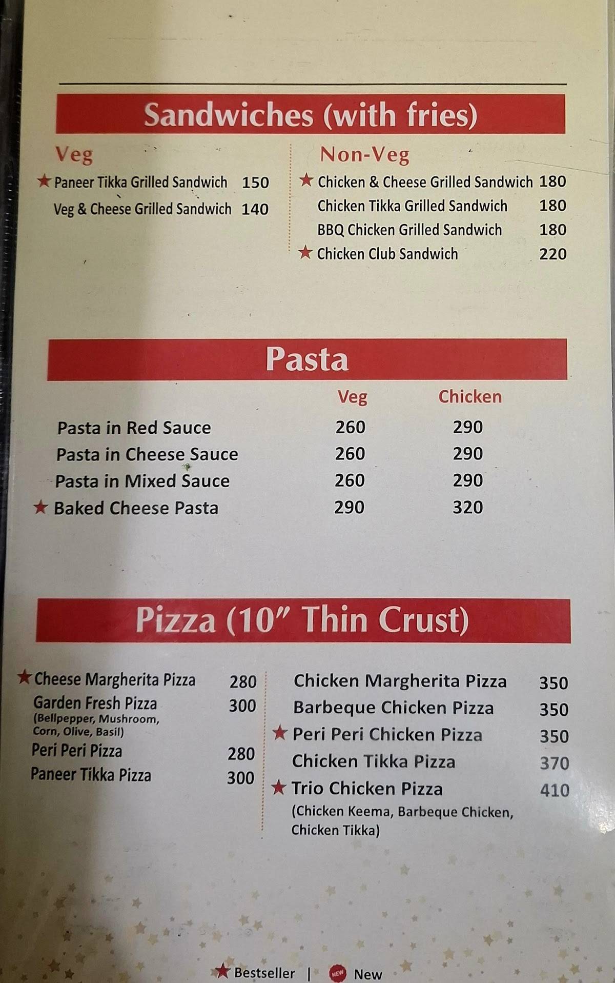 Eaterniaa menu