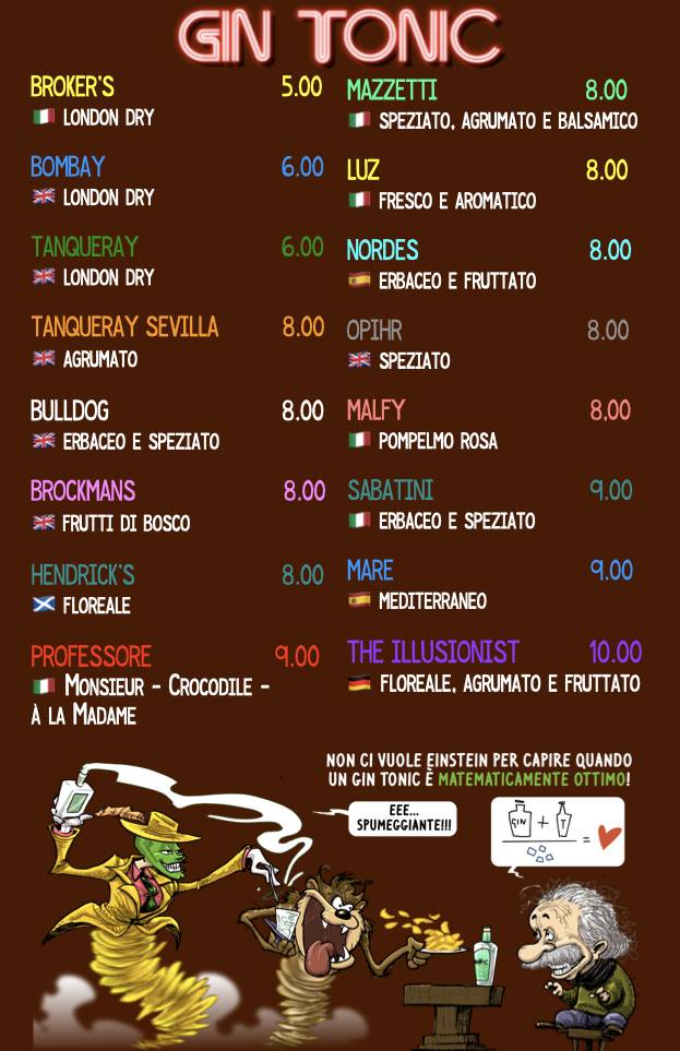 Menu di El Bàcaro 