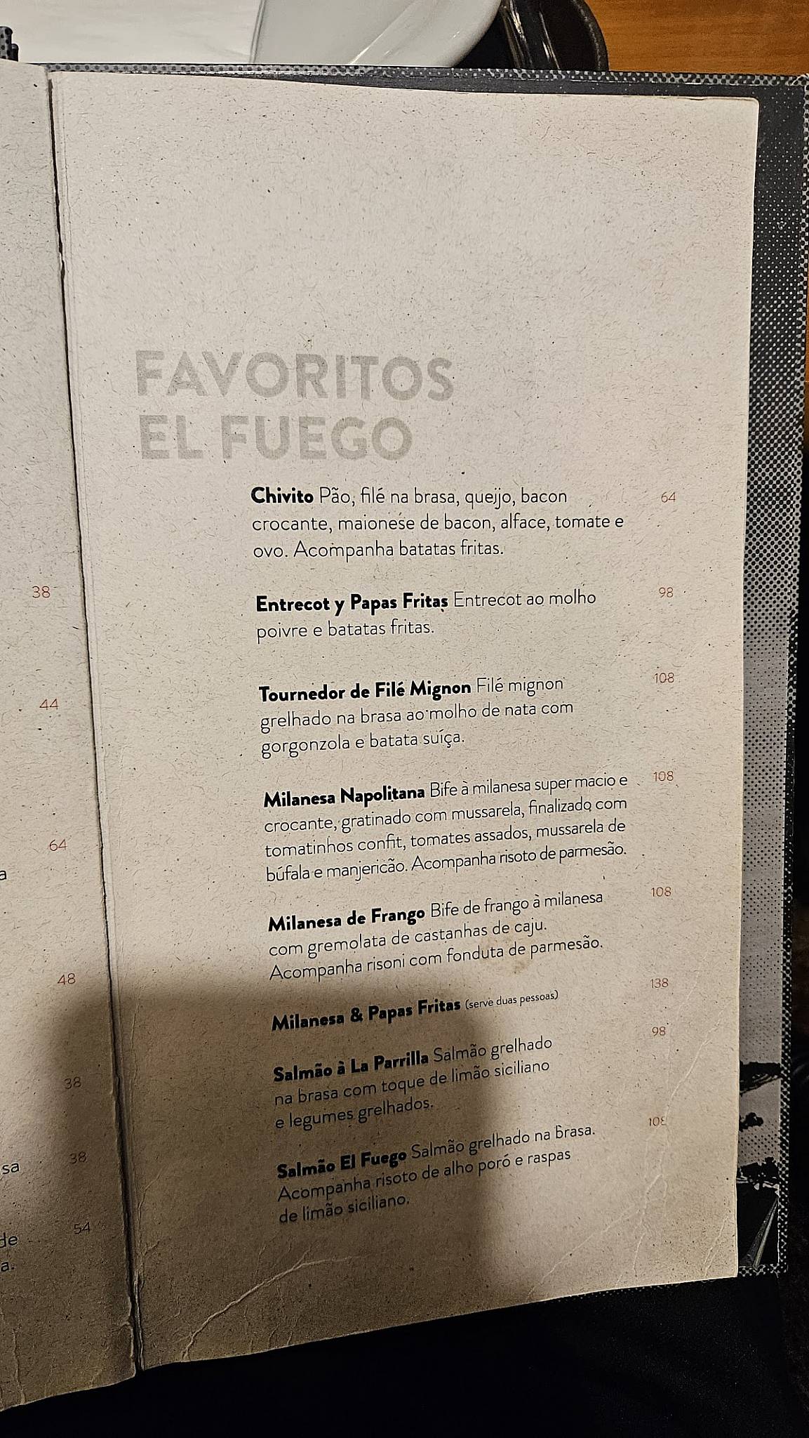 El Fuego Restaurante cardápio