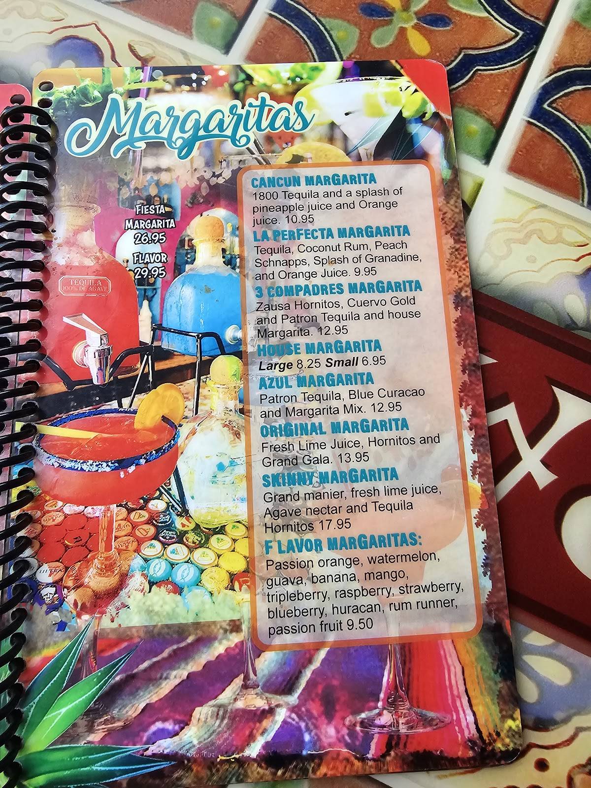Menu at El Patron Family Mexican restaurant, Waterloo