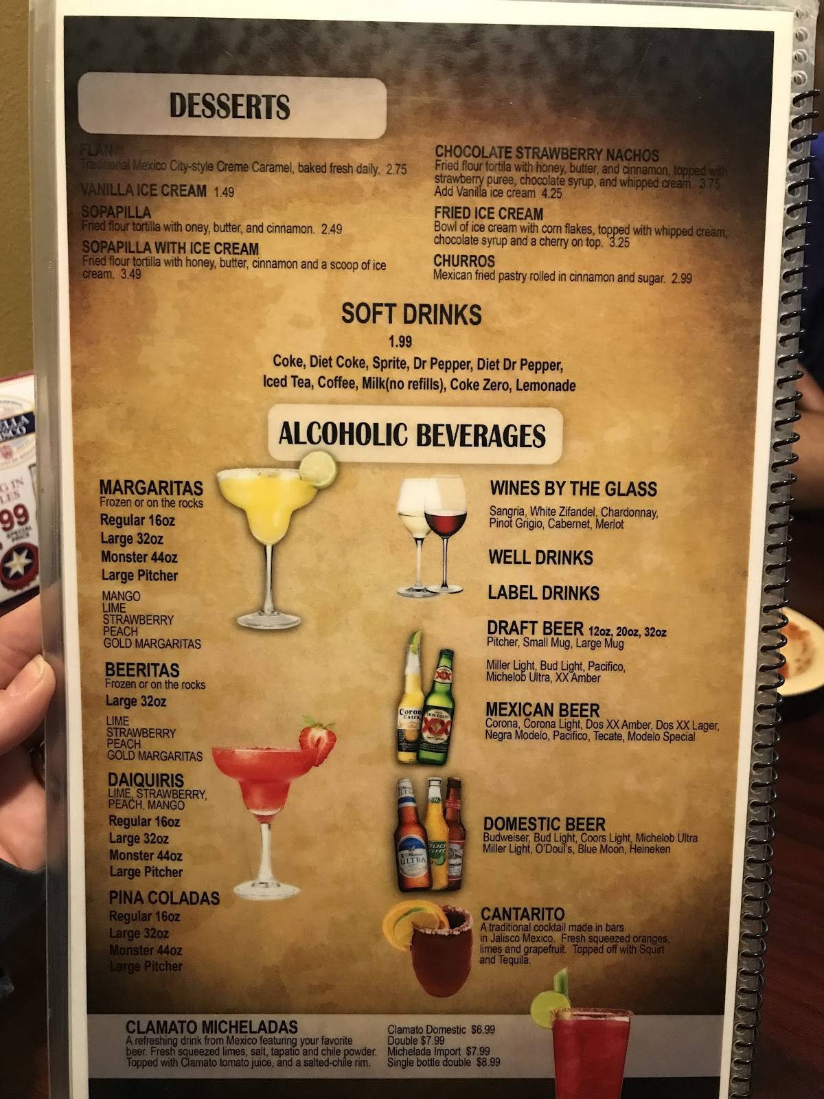 Menu at El Pueblito restaurant, Bella Vista, Forest Hills Blvd