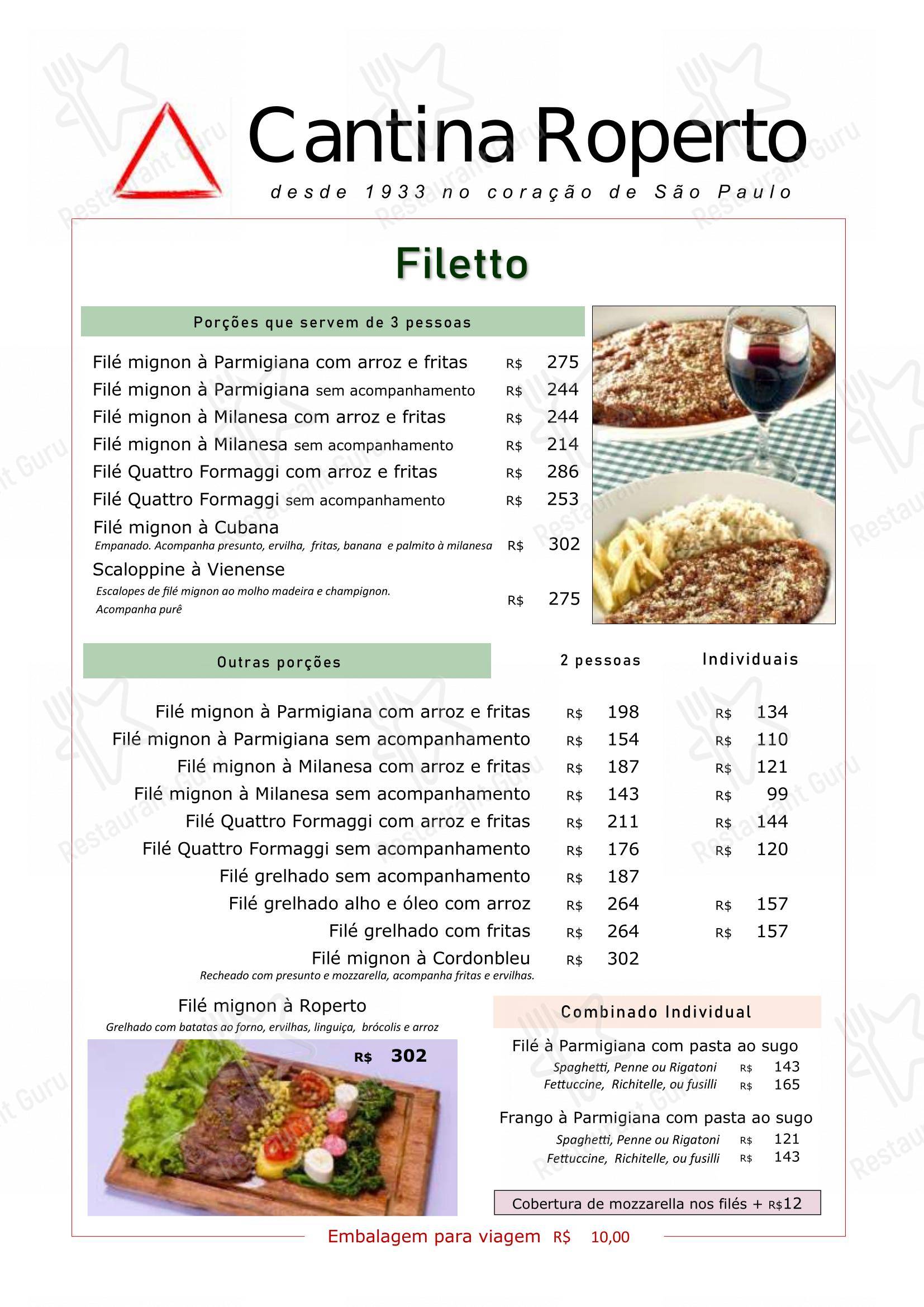 Empório Cantina Roperto em São Paulo - Menu