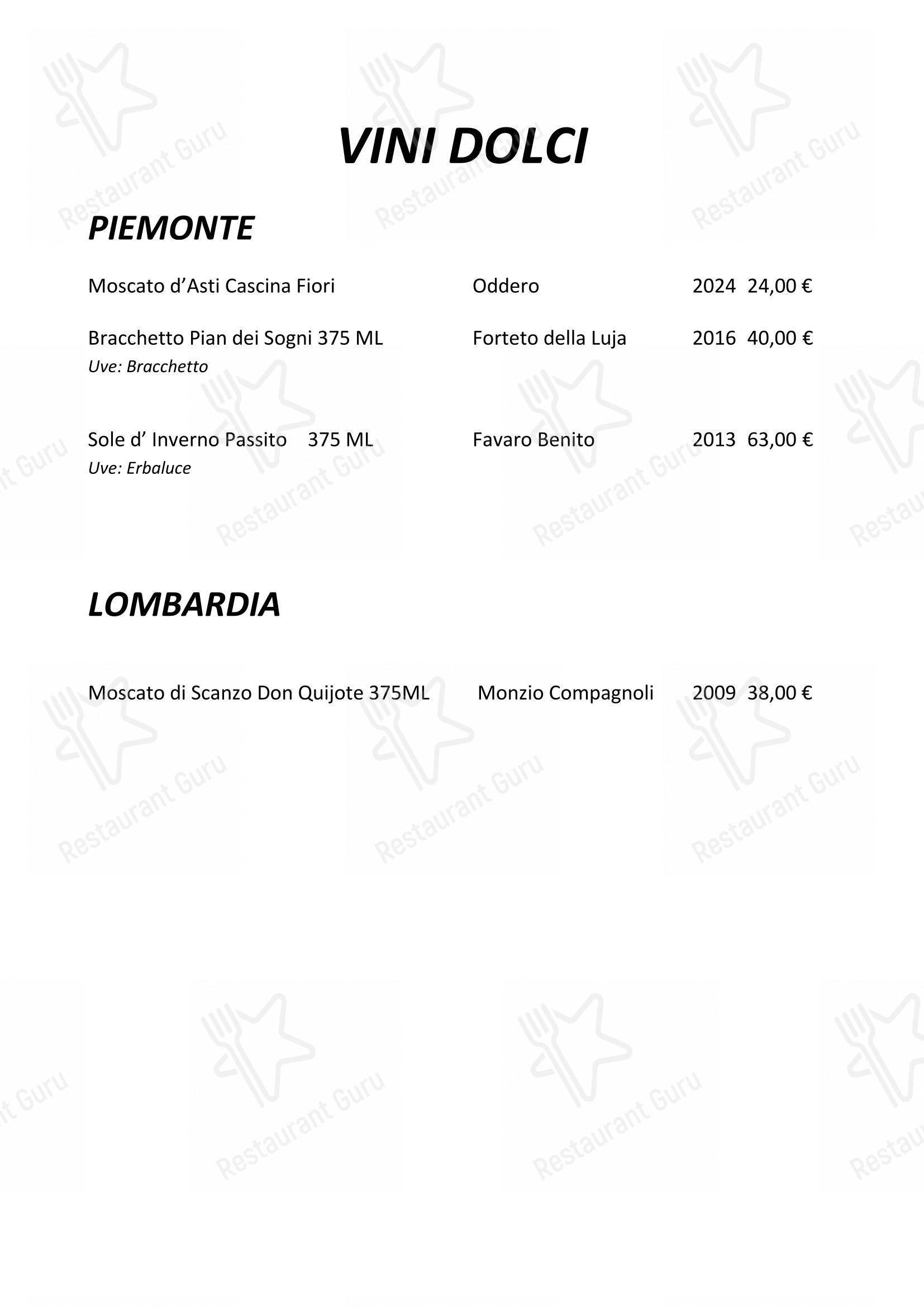 Enoteca Frisson in Vernante - Menu bar