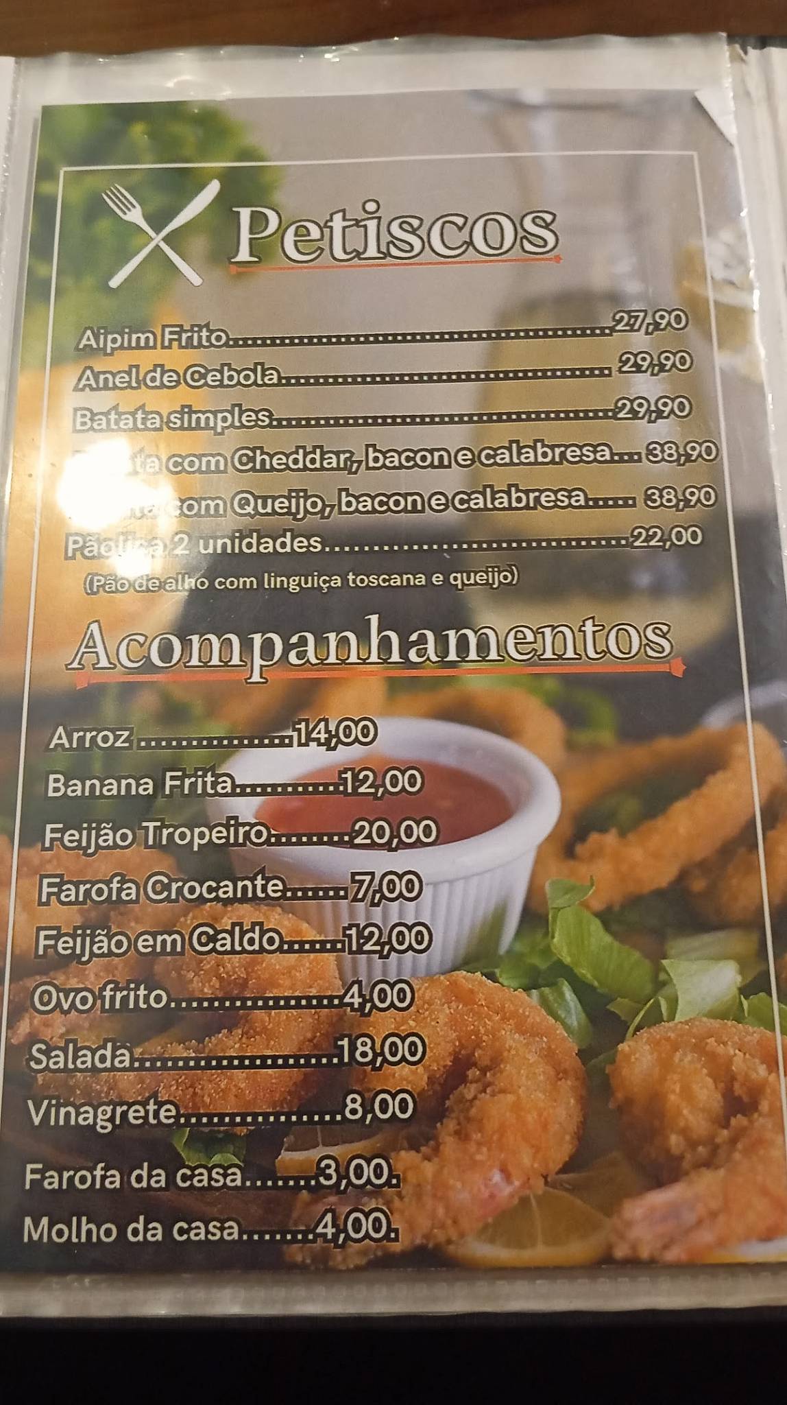 Espetaria do Leonel cardápio
