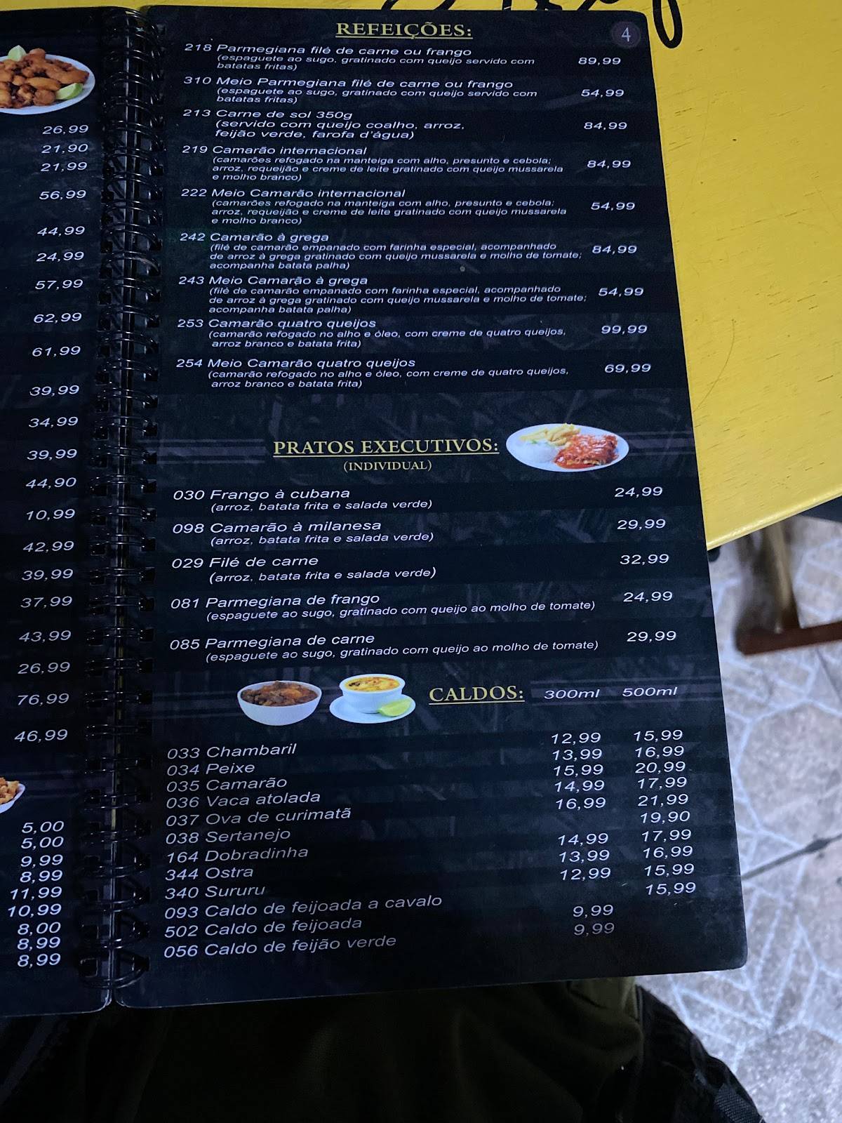 Espetinho do Lucas cardápio