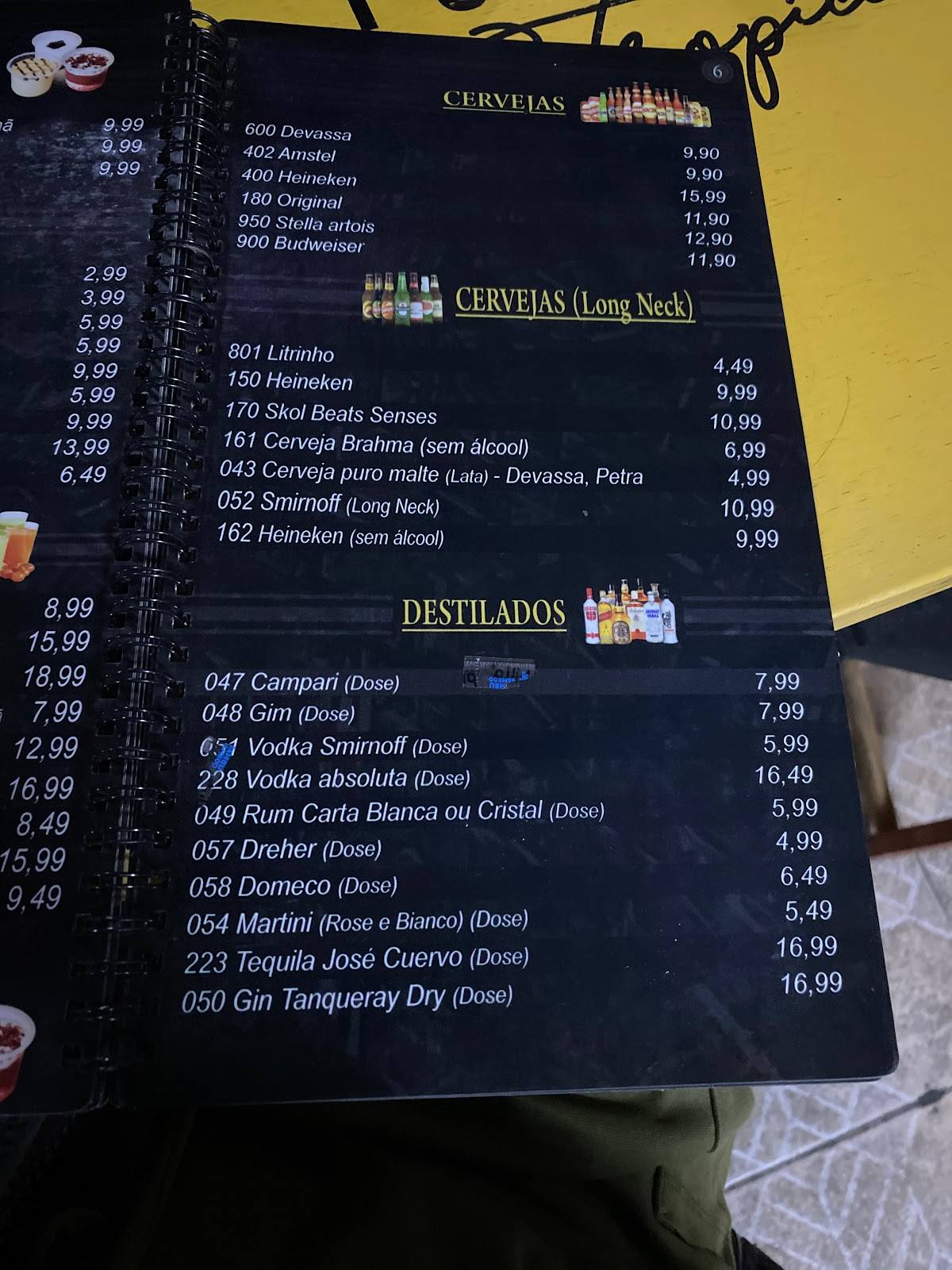 Espetinho do Lucas cardápio