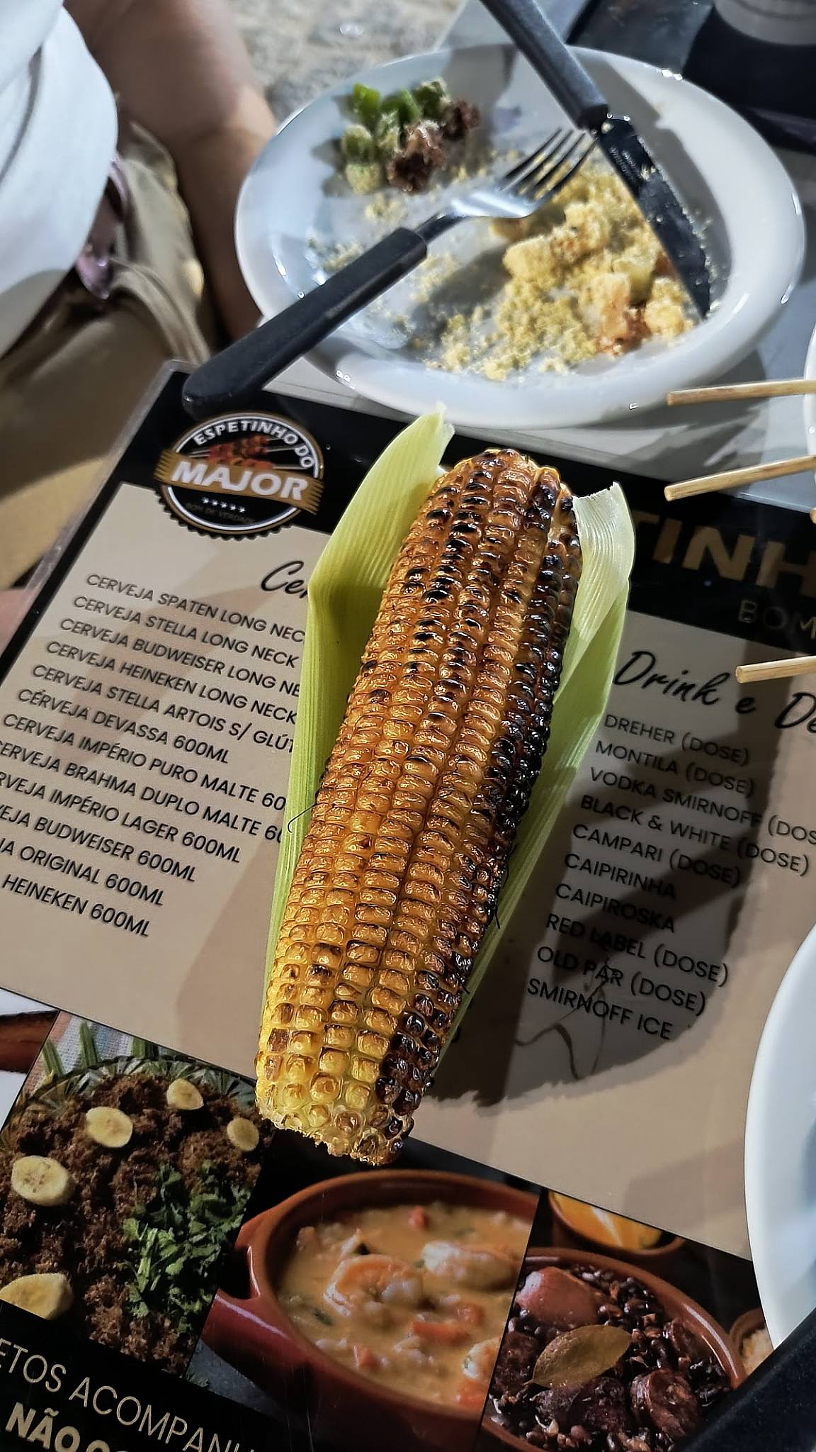 Espetinho do Major cardápio