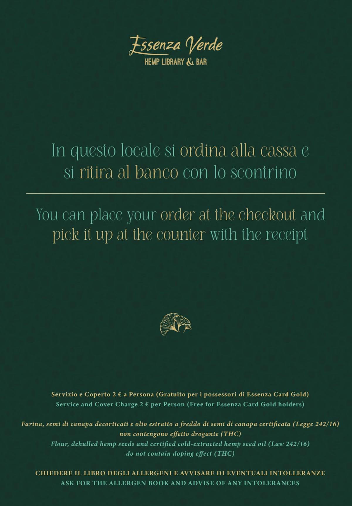 Menu di Caffè & Libri – Coffee Bar, Cocktails & Books 