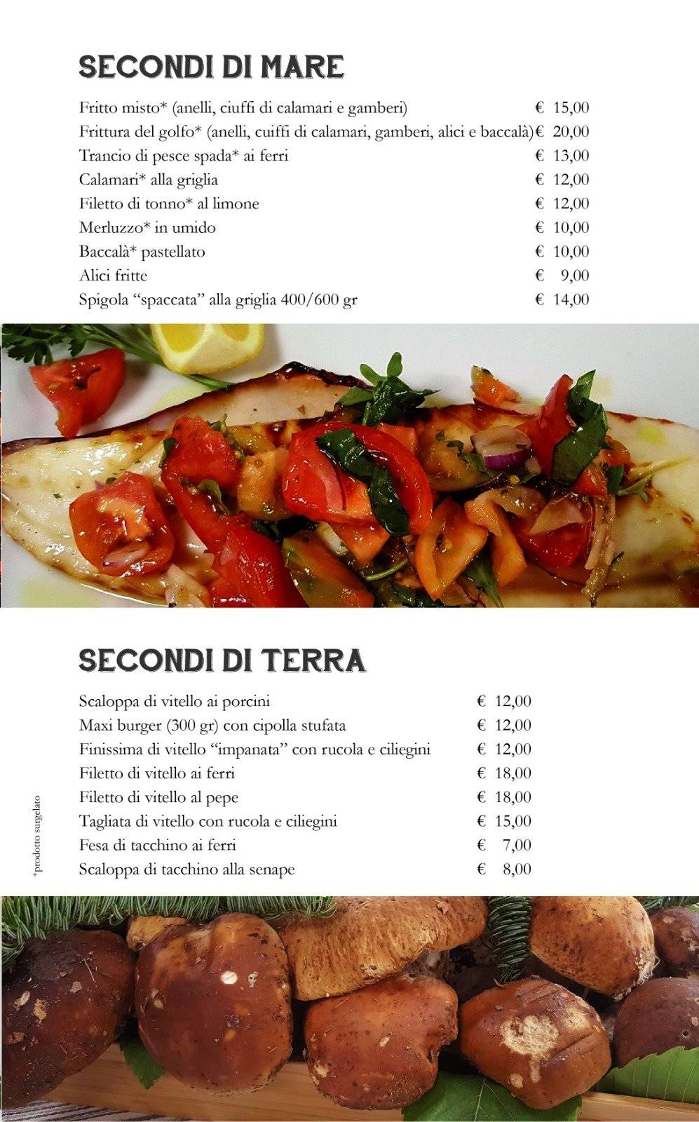 Menu di F.lli MiLù Ristorante Pizzeria 