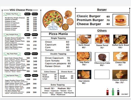 FRESH PIZZA menu