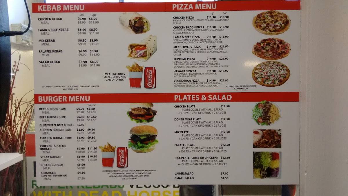 Menu at FULL TUCKER restaurant, Ormeau, 19 Peachey Rd