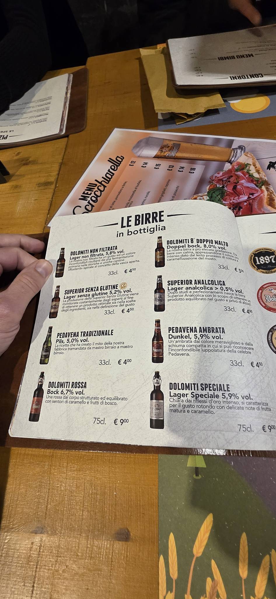 Menu di Ristorante Fabbrica di Pedavena Busto Arsizio 