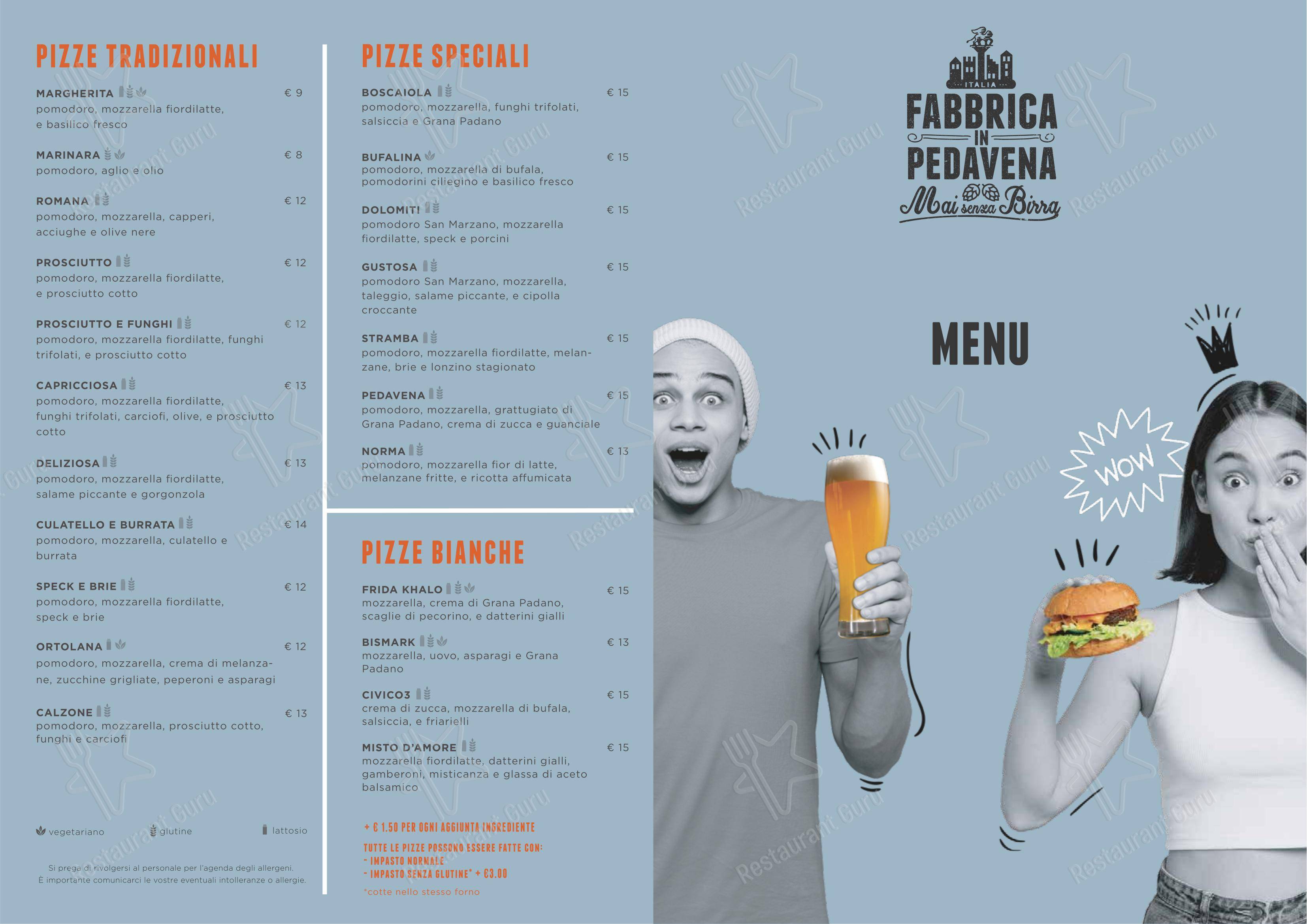 Menu per Fabbrica In Pedavena in Brescia