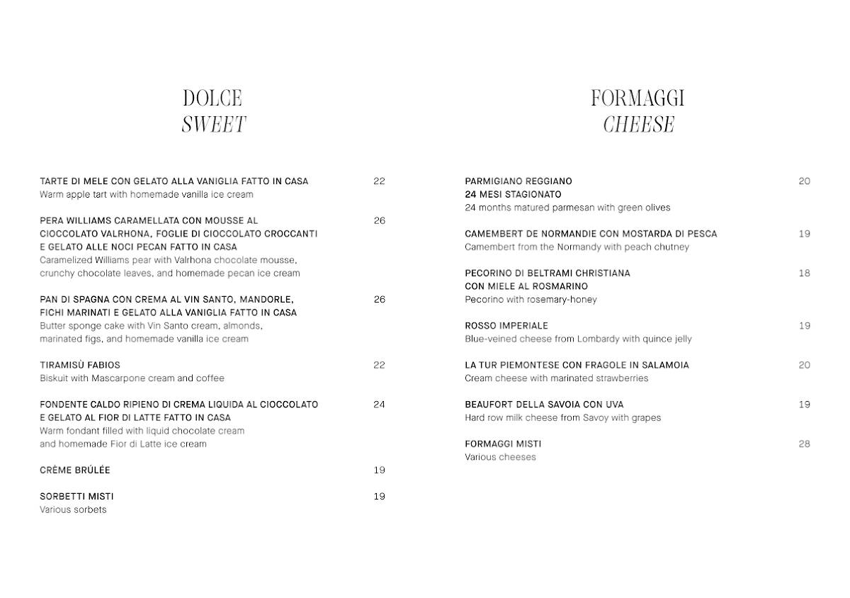 Menu de Fabios